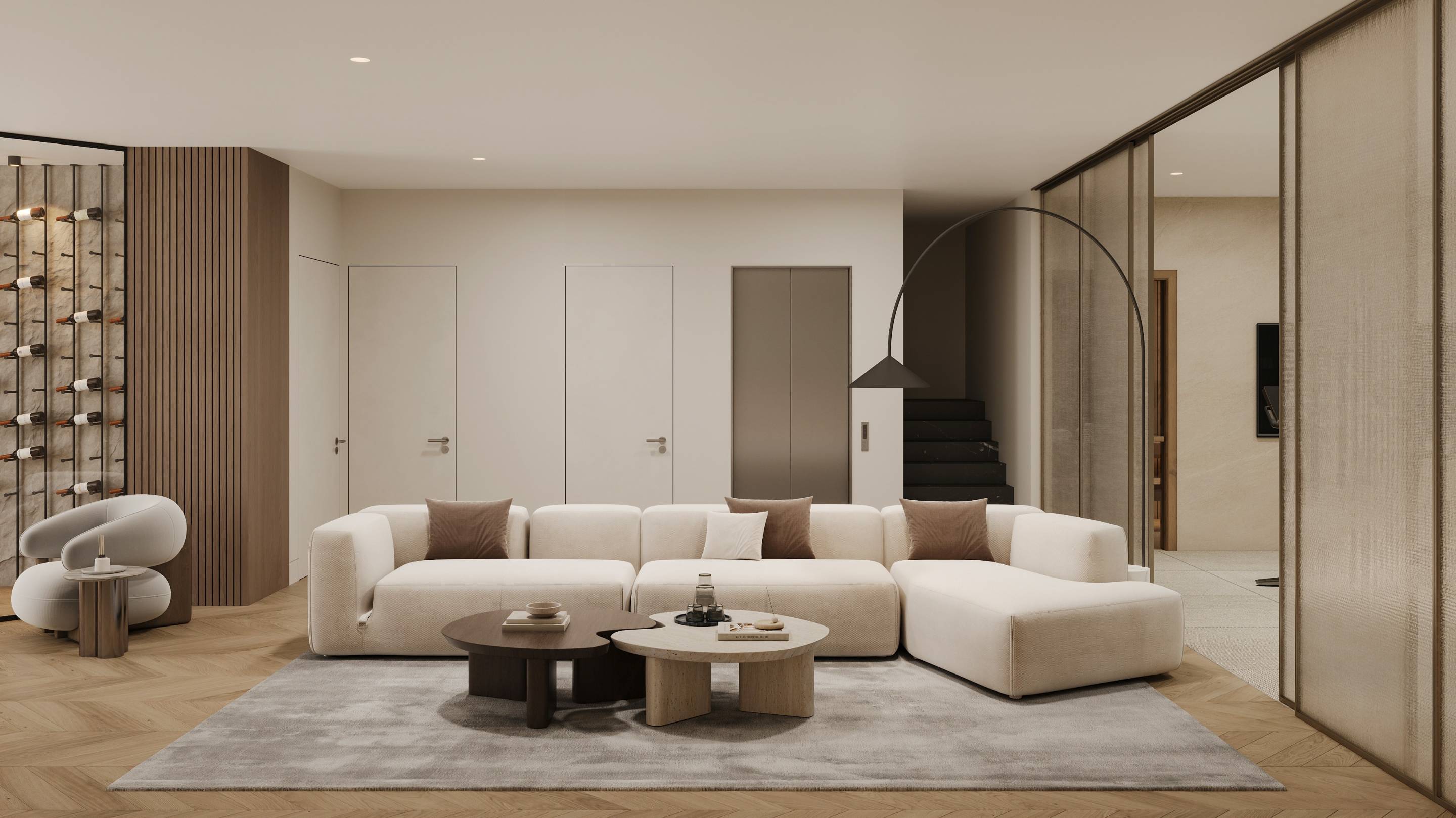 Covered ground-level terrace in new-build villa, San Pedro, Marbella