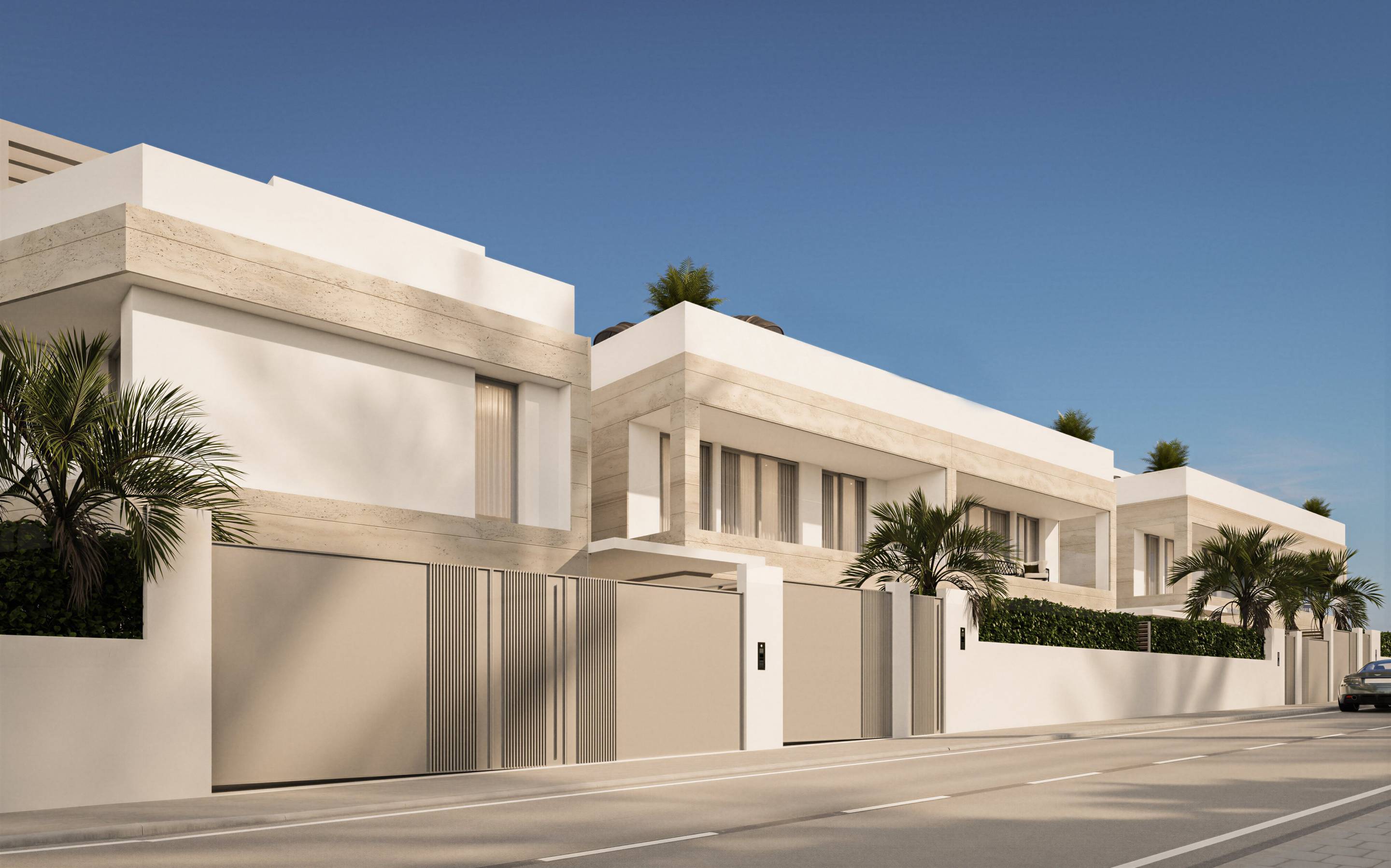Open-plan living and dining area in 5-bedroom new-build villa, San Pedro