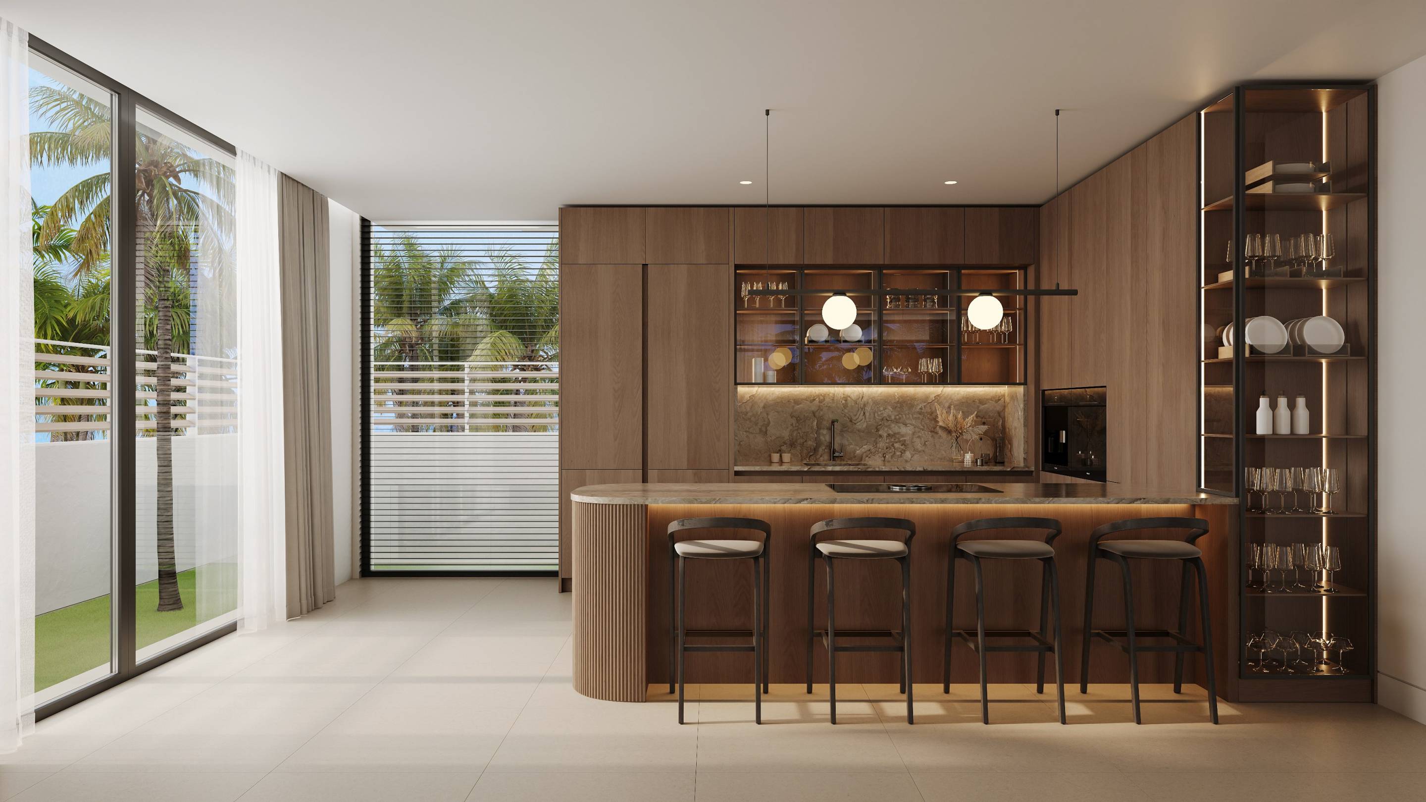 Ground floor plan of 5-bedroom new-build villa, San Pedro, Marbella
