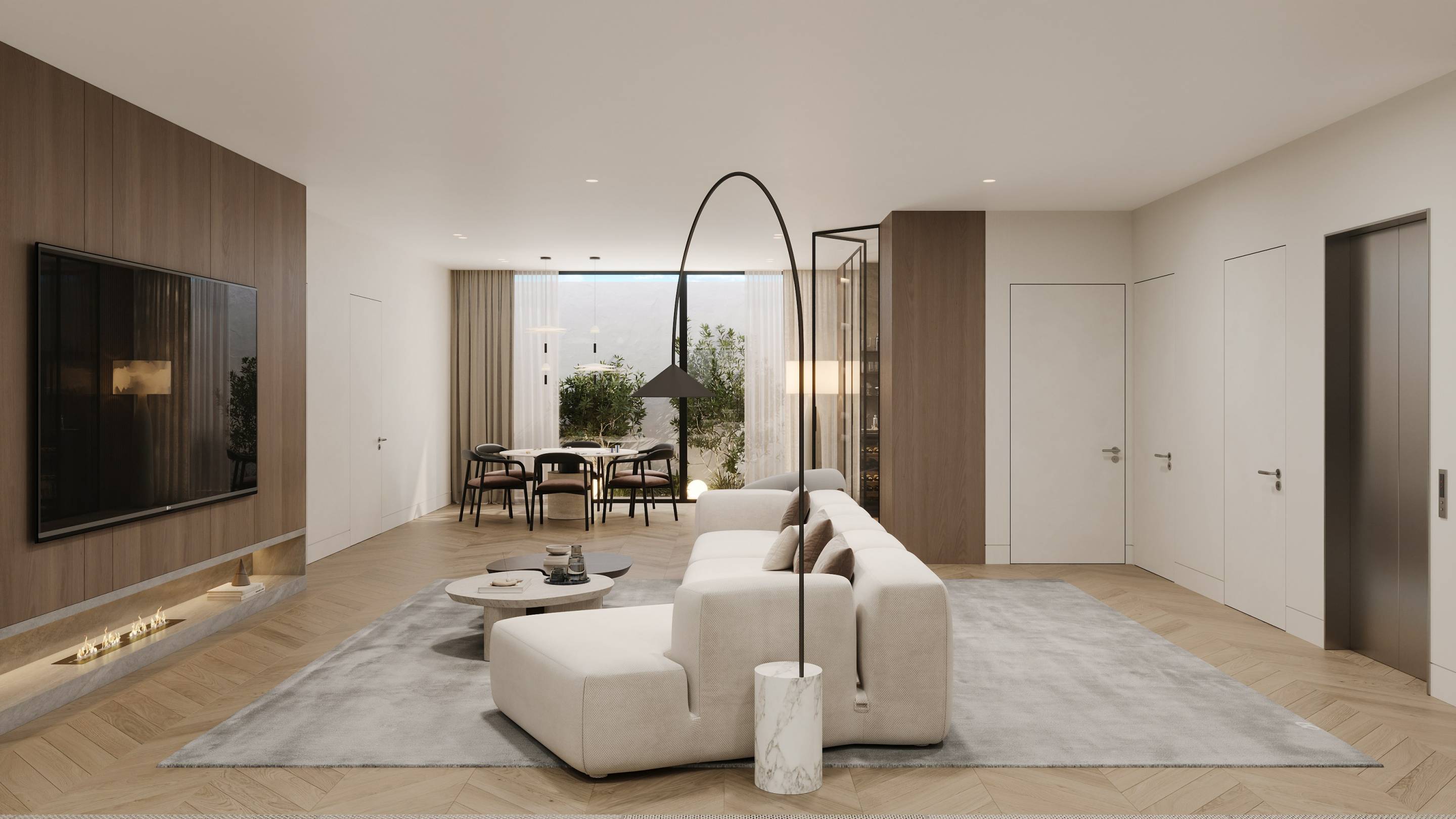 CGI render of rooftop solarium, new-build villa, San Pedro, Marbella