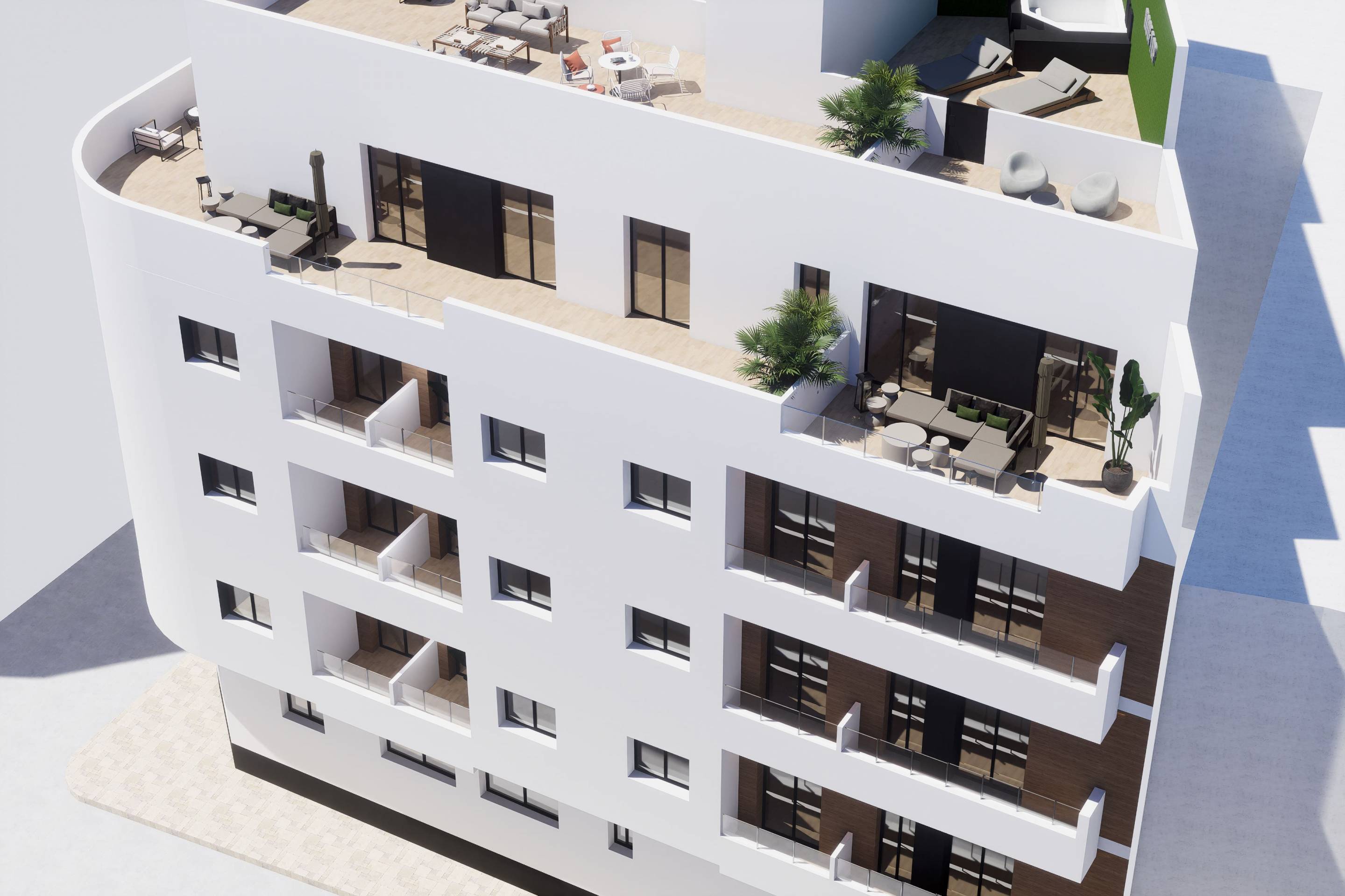 Surrounding street view near new-build complex, Playa del Cura, Torrevieja