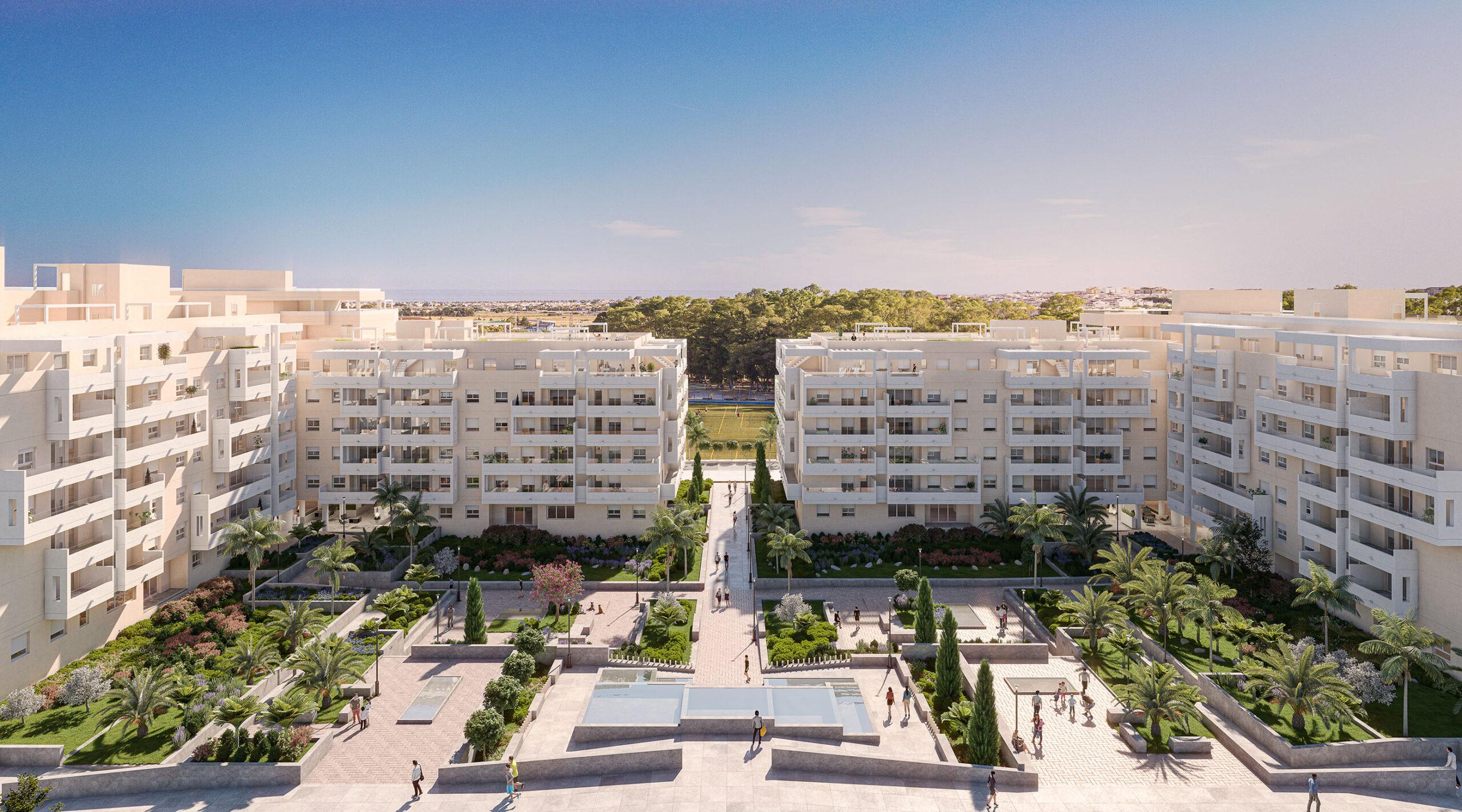 Communal solarium terrace on residential complex, Rodeo Alto-Guadaiza-La Campana