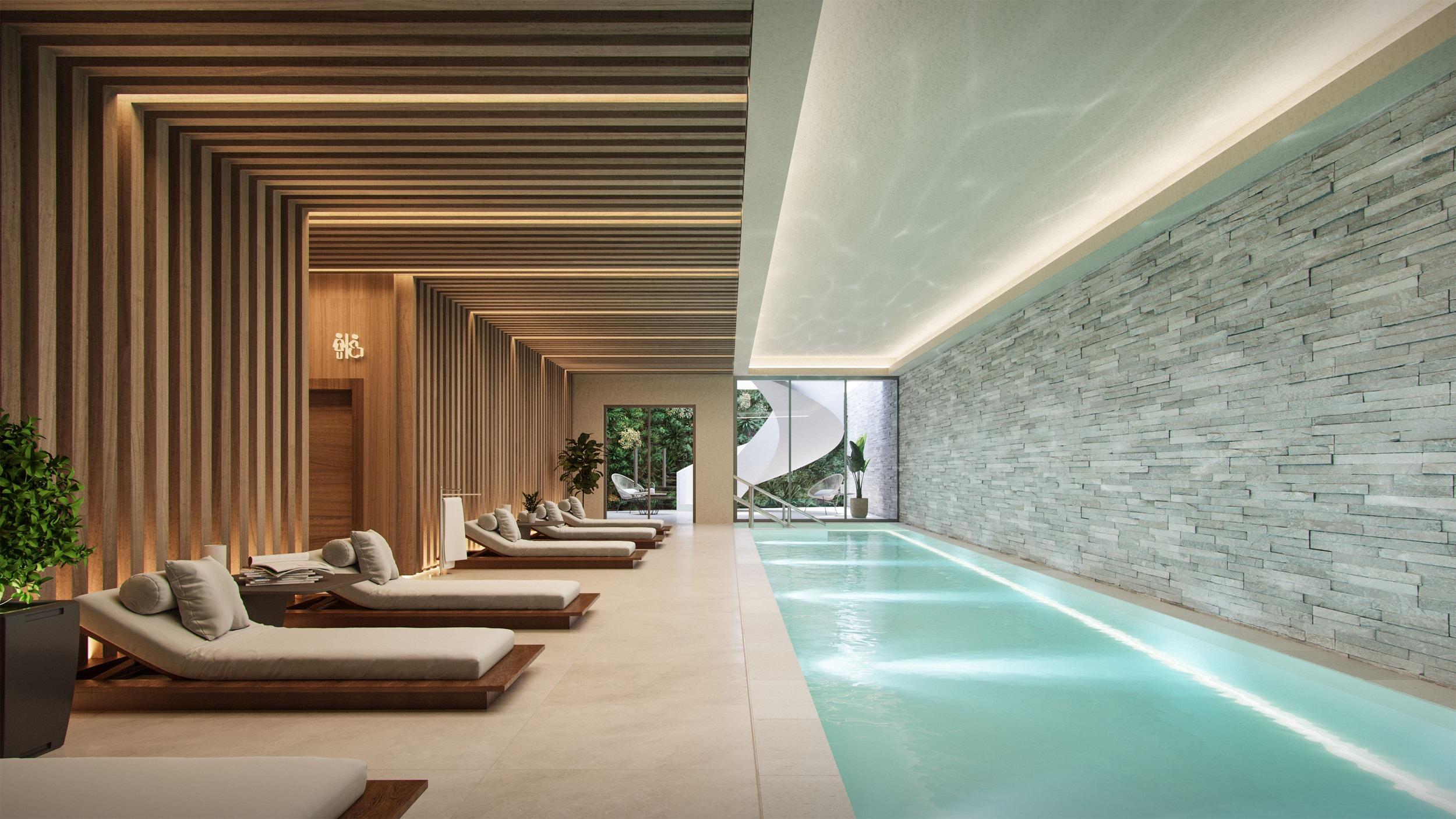 Private terrace of fourth-floor new-build apartment in San Pedro, Marbella