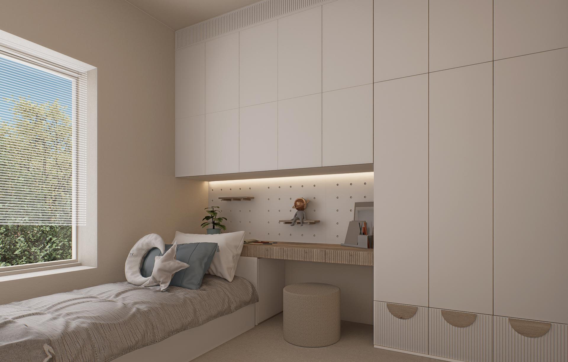 Built-in wardrobes in bedroom of new-build villa, Monte y Mar, Gran Alacant