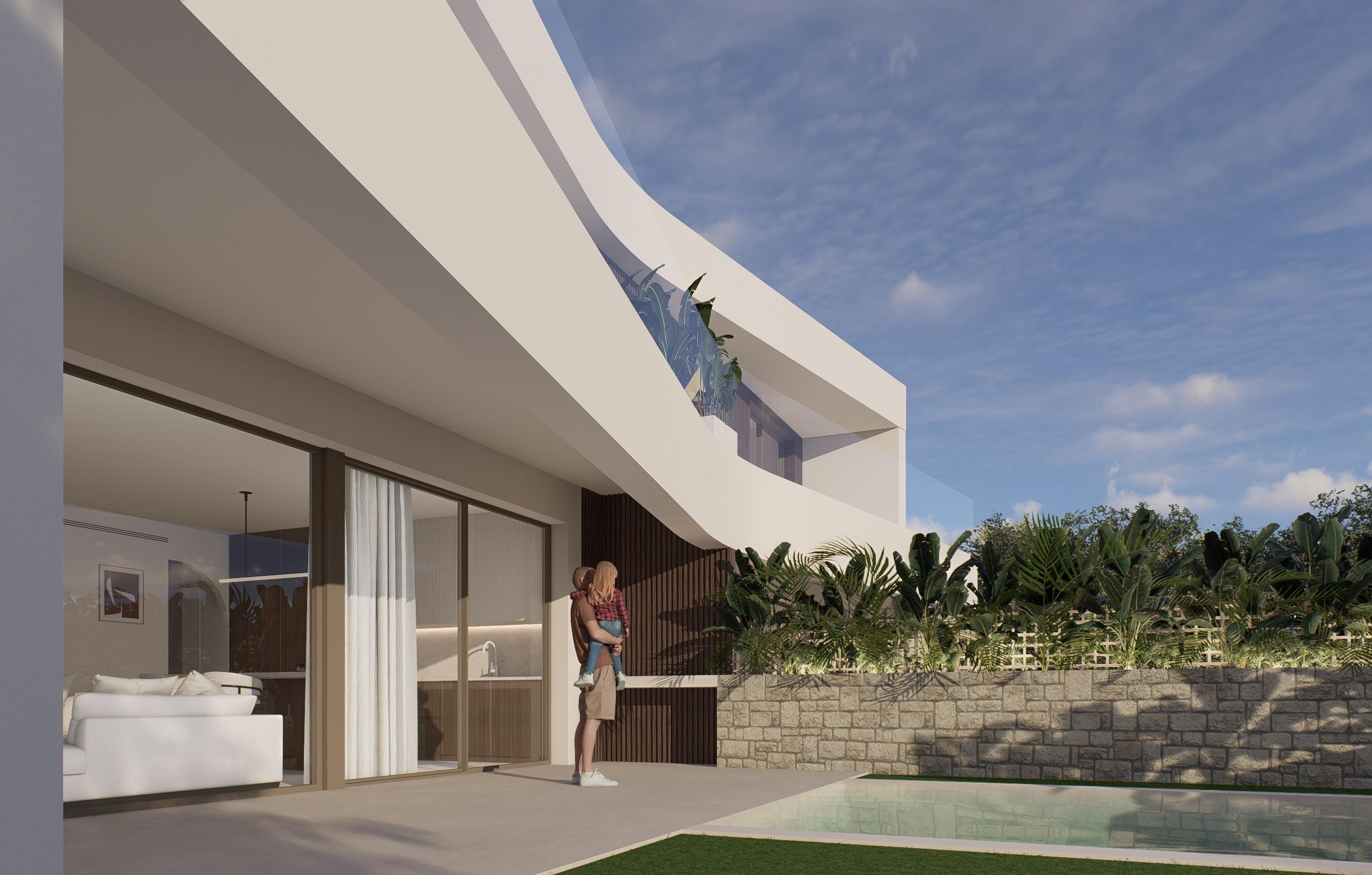 Aerial view of Monte y Mar residential development, Gran Alacant