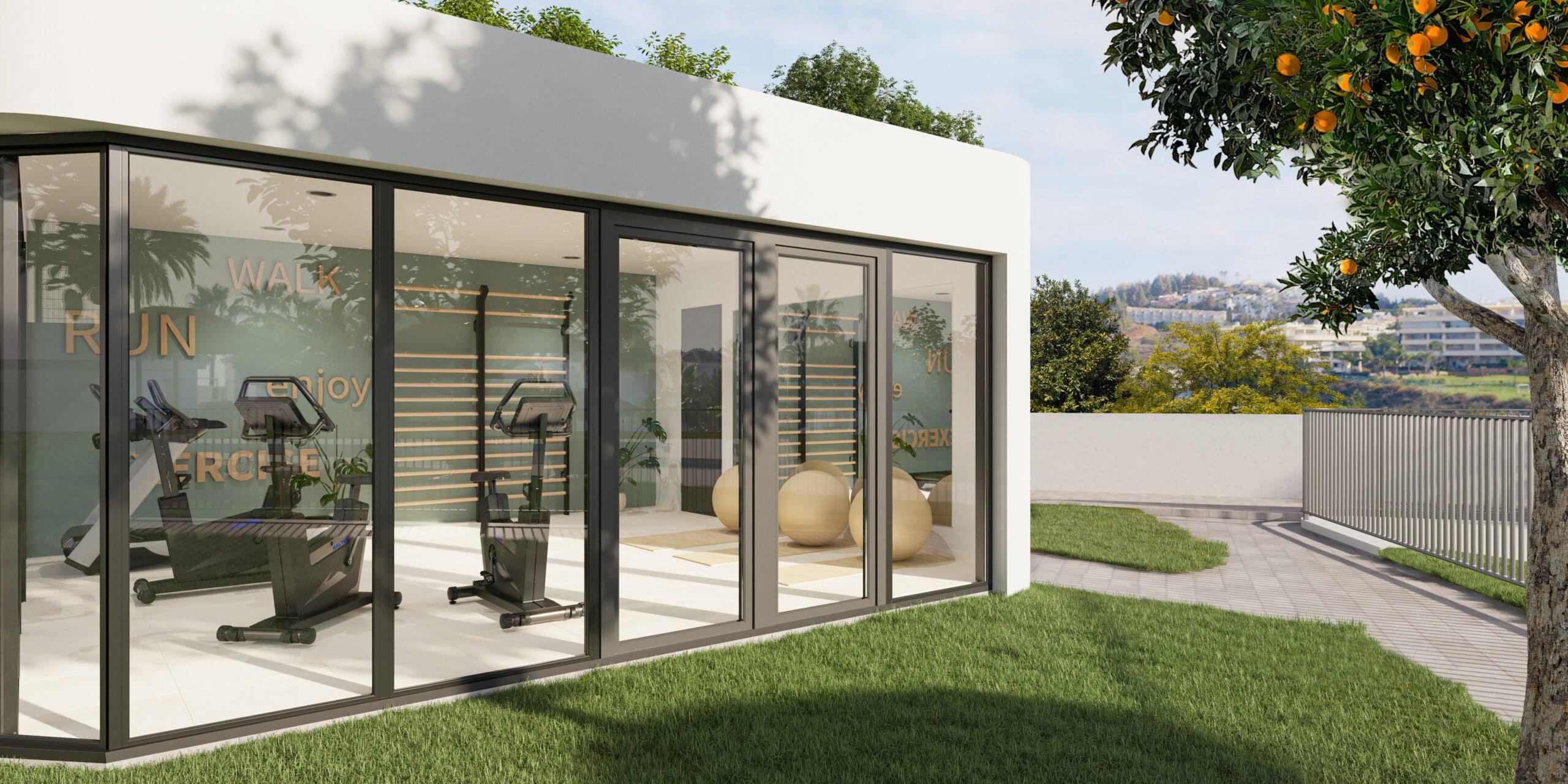 Floor plan of the 3-bedroom apartment layout, Agua Marina, Mijas