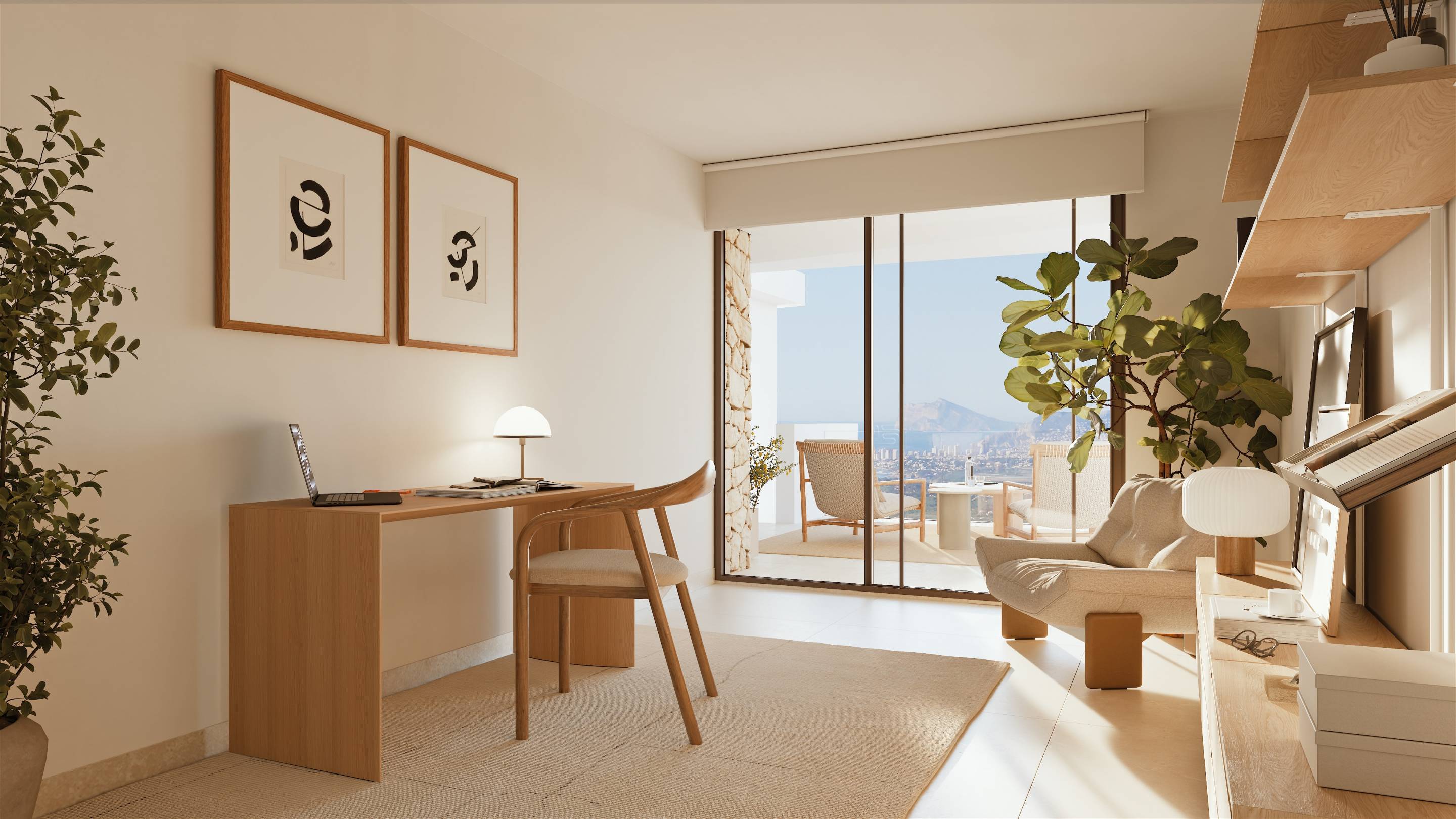 Private swimming pool and terrace surround, new-build villa, Cumbres del Sol