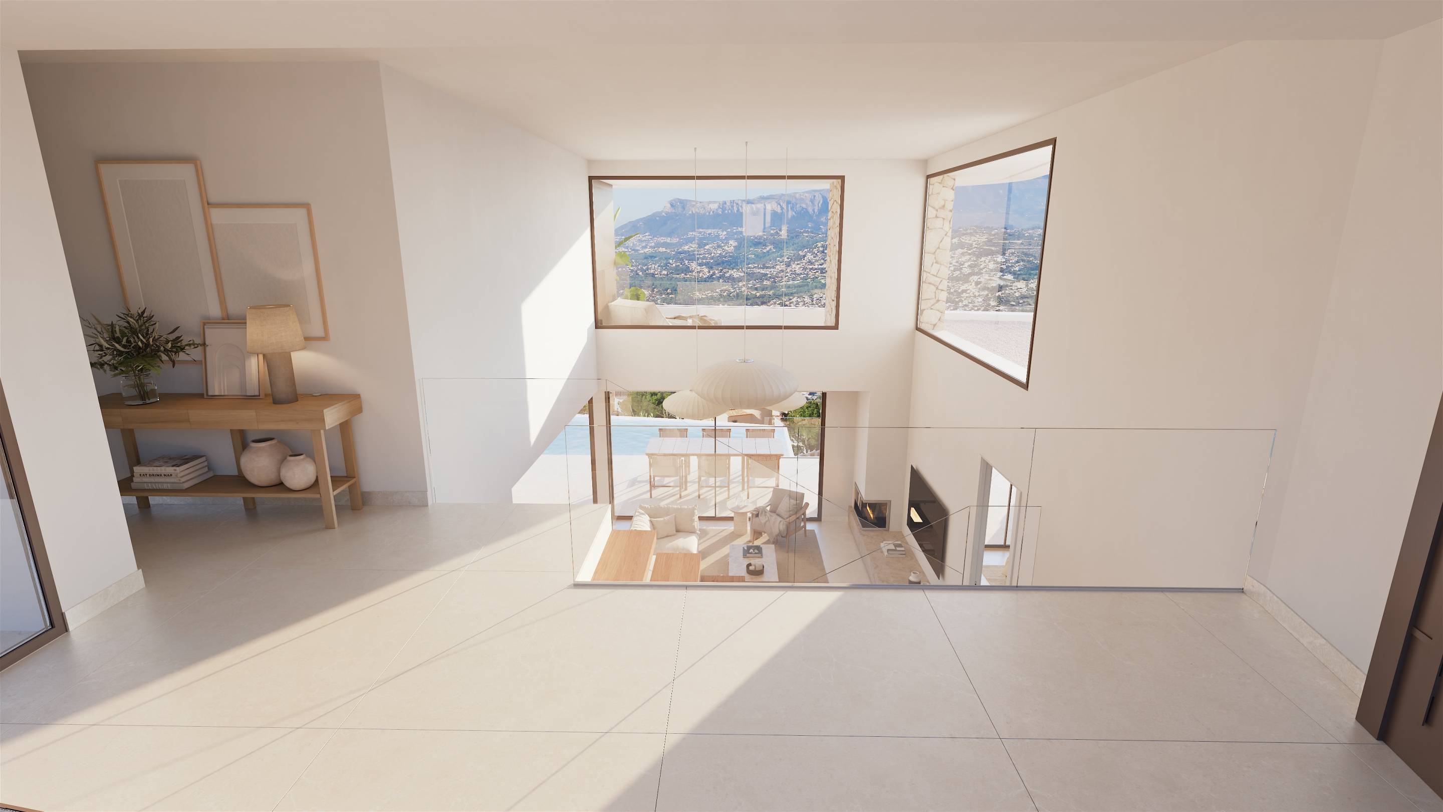 Sea view from terrace of 3-bedroom villa, Cumbres del Sol, Benitachell