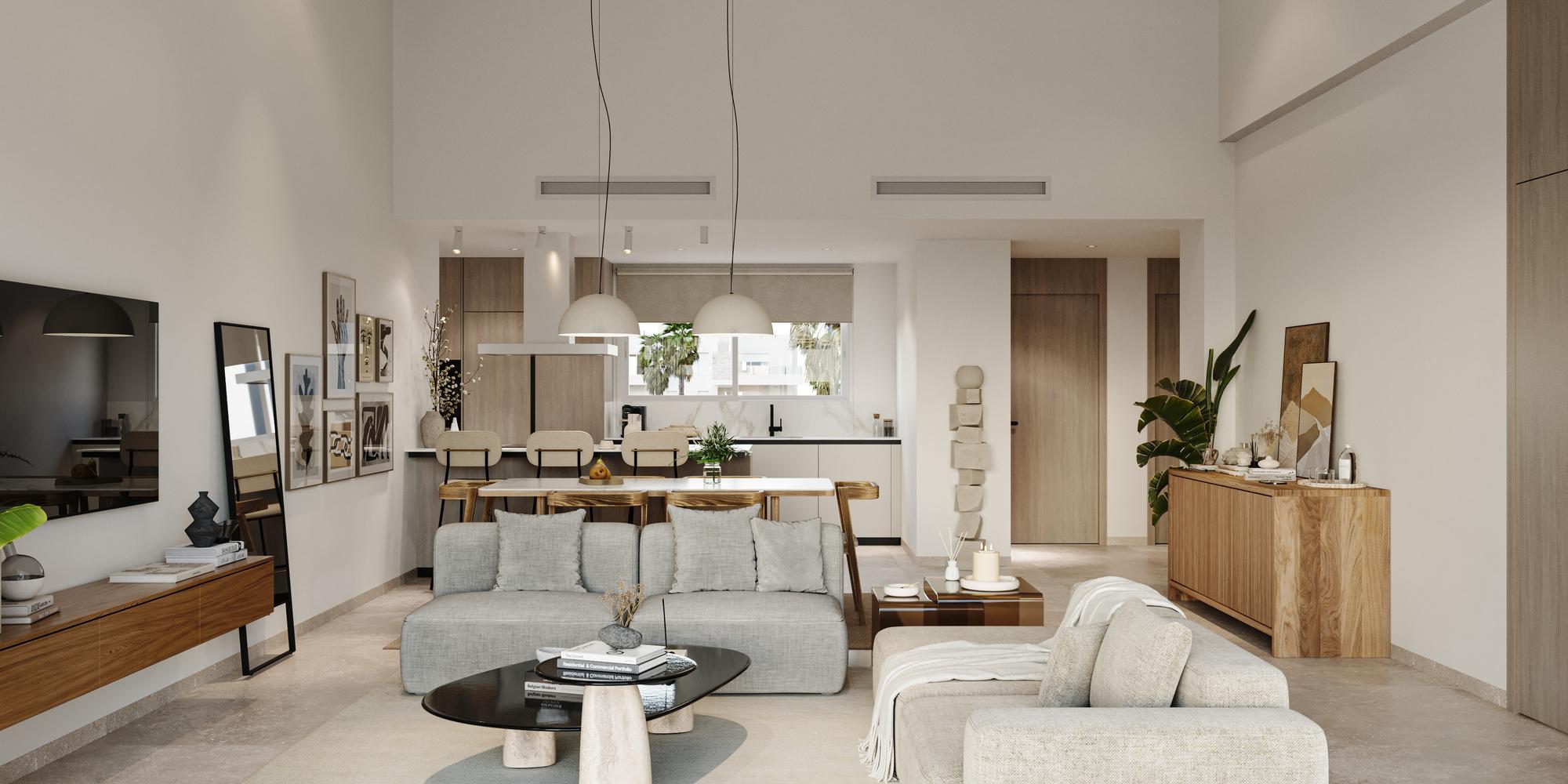 Master bedroom with built-in wardrobes in 3-bedroom new-build villa, La Finca Golf, Algorfa