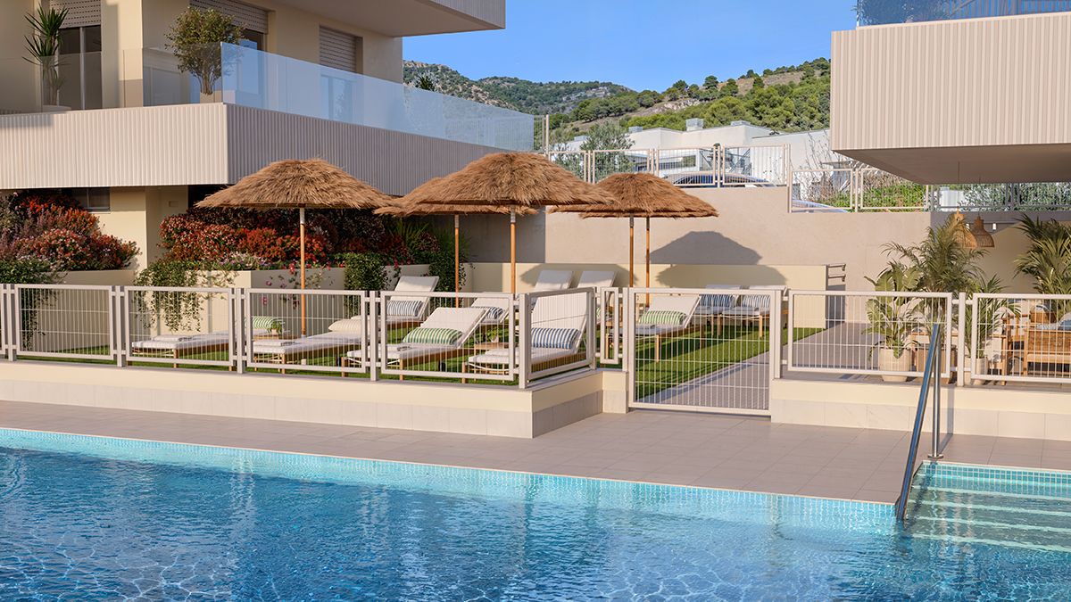 Open-plan living and dining area in 3-bedroom top-floor penthouse, Rancho Domingo, Benalmádena