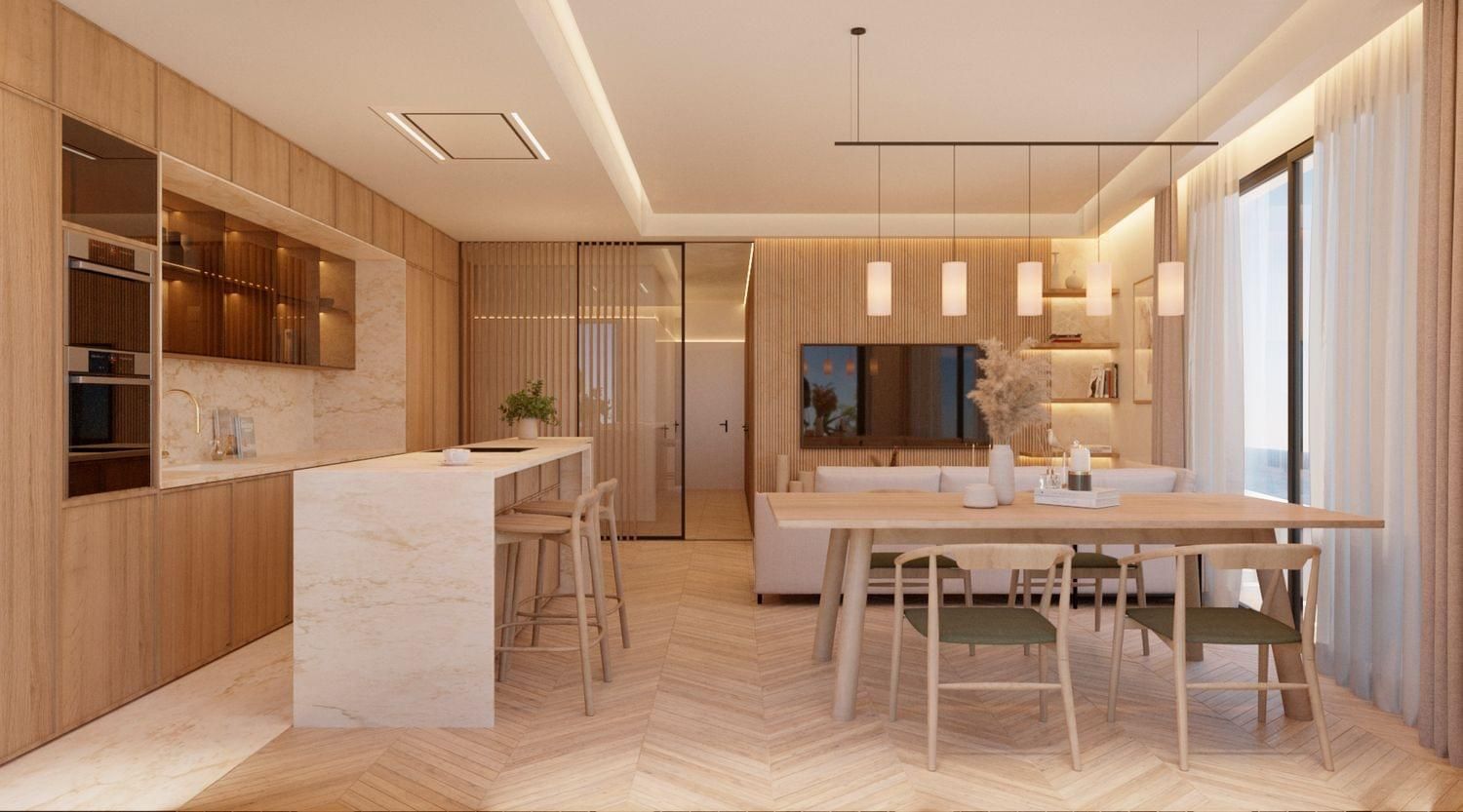 Bathroom with contemporary fittings in new-build apartment, Limonar, Málaga