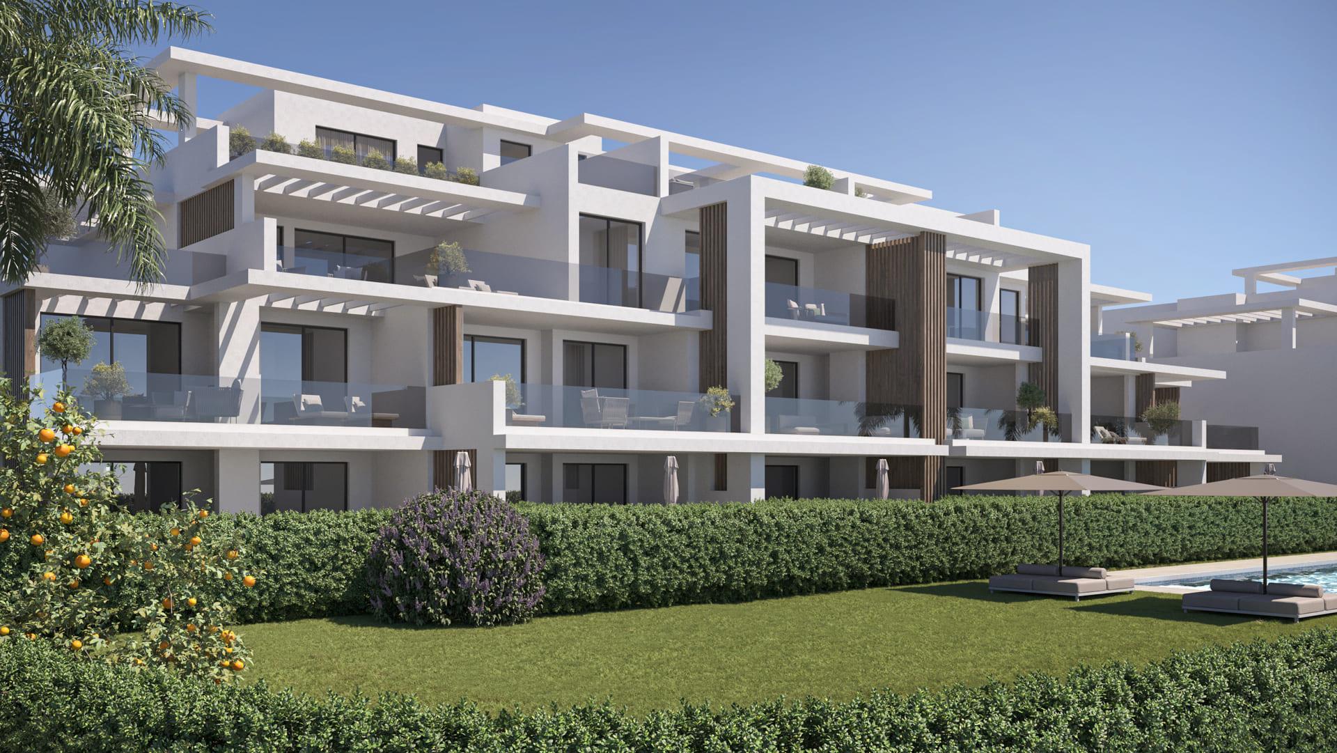 Kitchen with modern appliances in new-build apartment, Sotoserena, Estepona