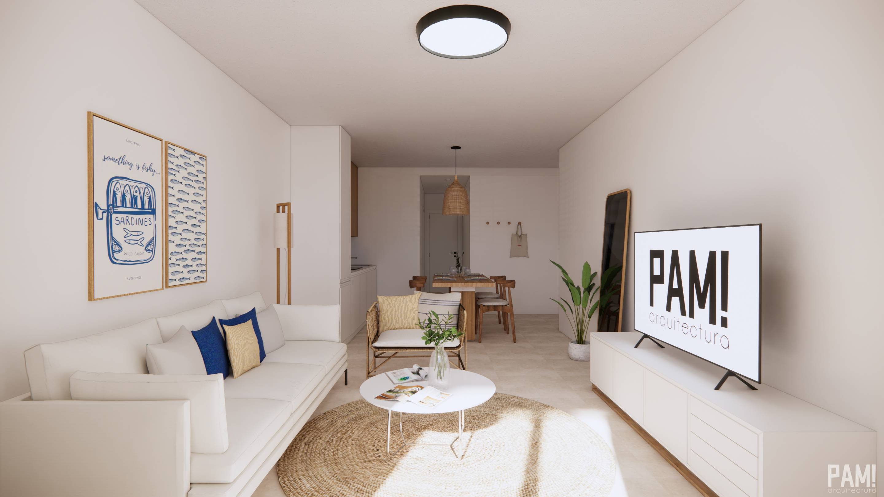 Bedroom with built-in wardrobes in 1-bedroom apartment, El Mojón