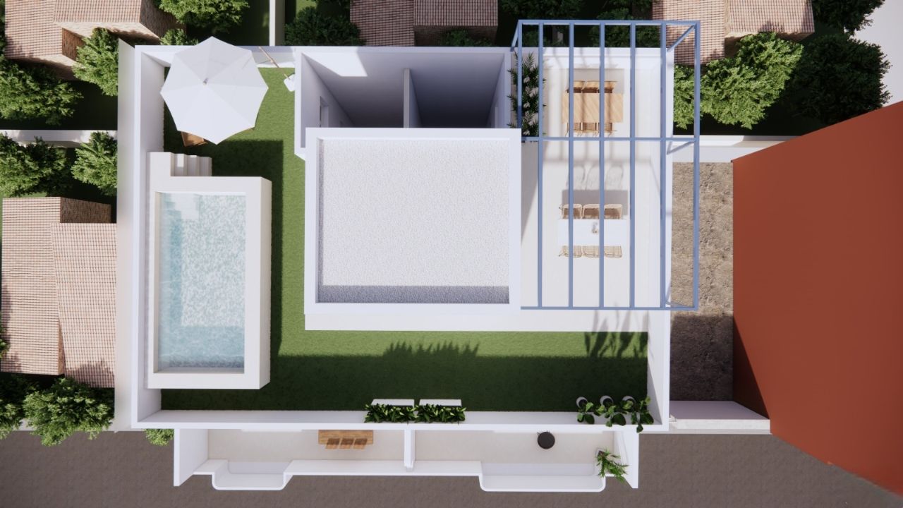 Residential complex pool and surrounding tiles, El Mojón