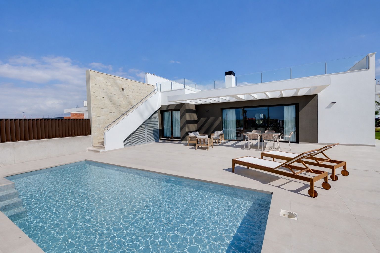 View from solarium level of townhouse, Dorado Country Club, Mutxamel
