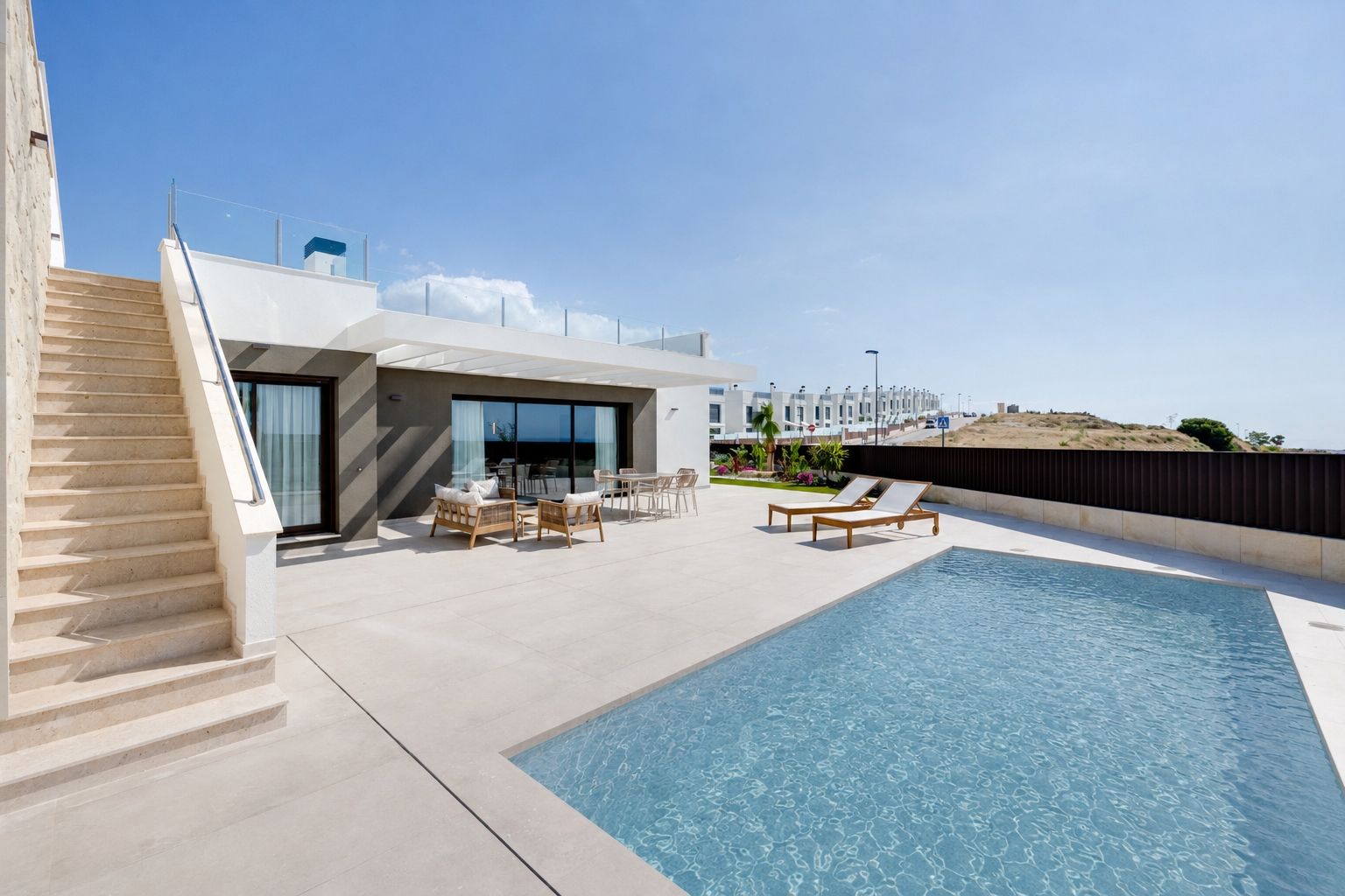 Ground-floor layout, new-build townhouse, Dorado Country Club