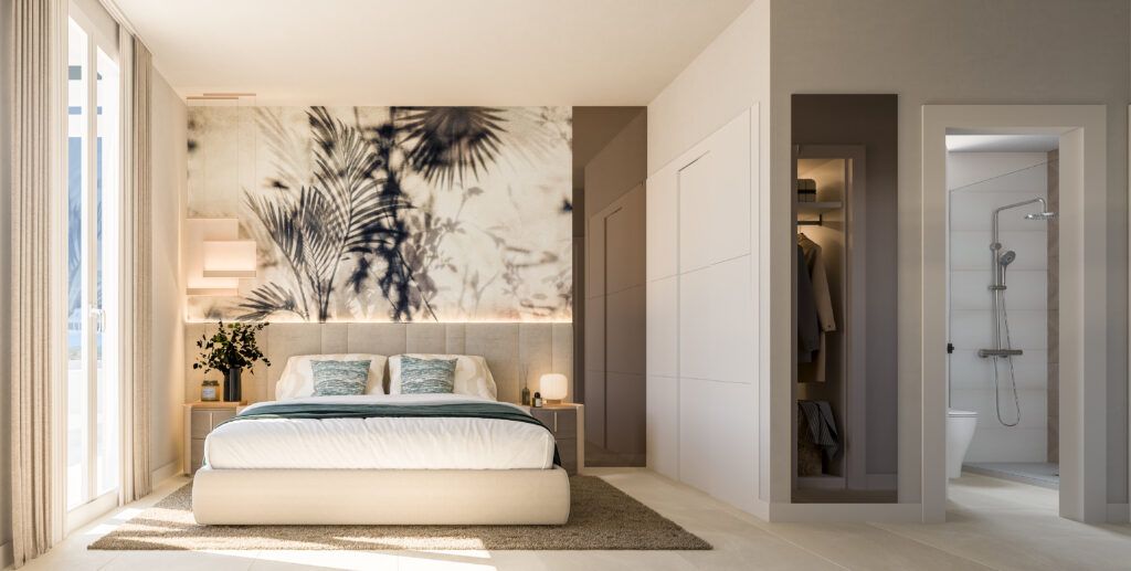 Landscaped community gardens in new-build development, Centro, Estepona