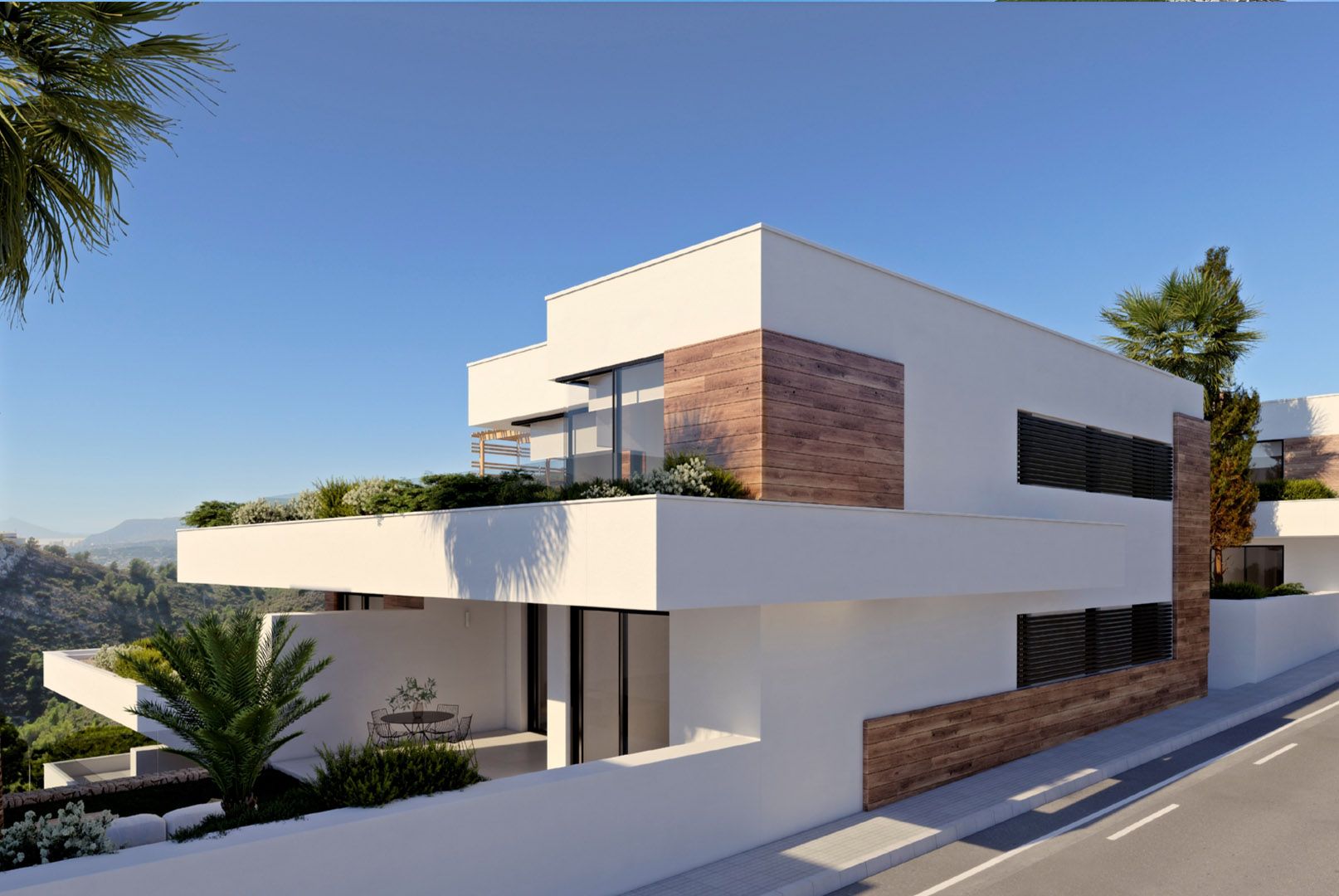 Landscaped gardens and walking paths