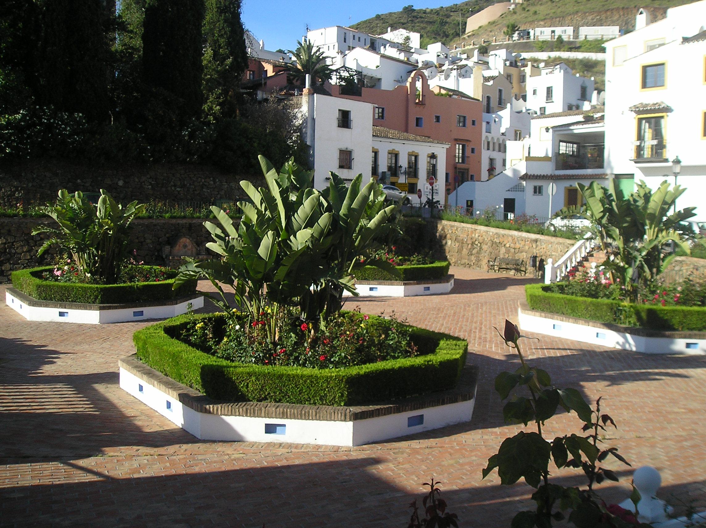 View from terrace of third-floor new-build apartment, Cortés, Benahavis