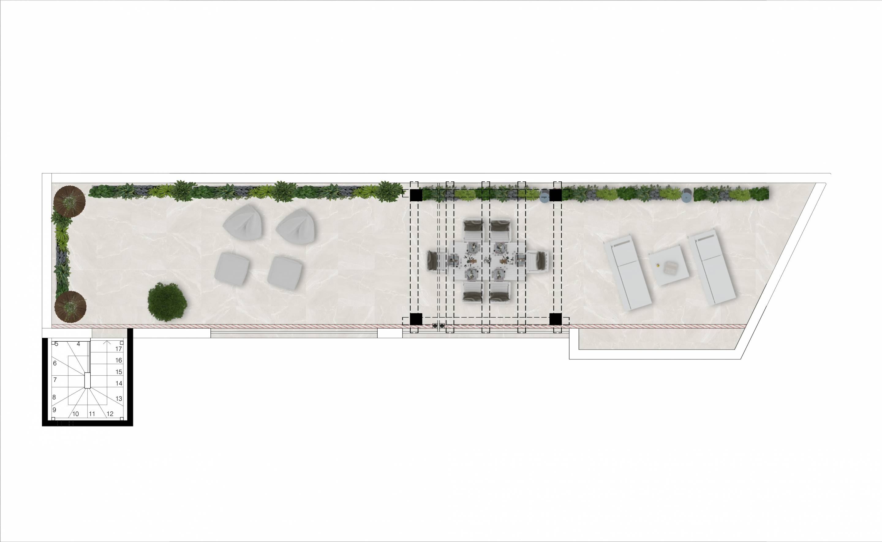 Floor plan of 3-bedroom new-build apartment, third floor, Cortés, Benahavis