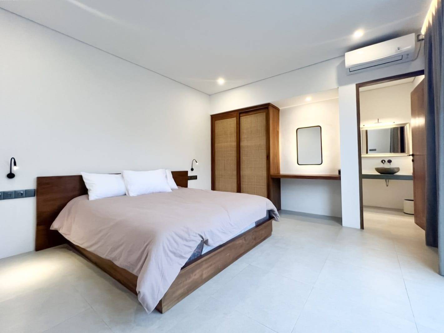 East-facing outlook from upper floor, 4-bedroom villa, Tabanan