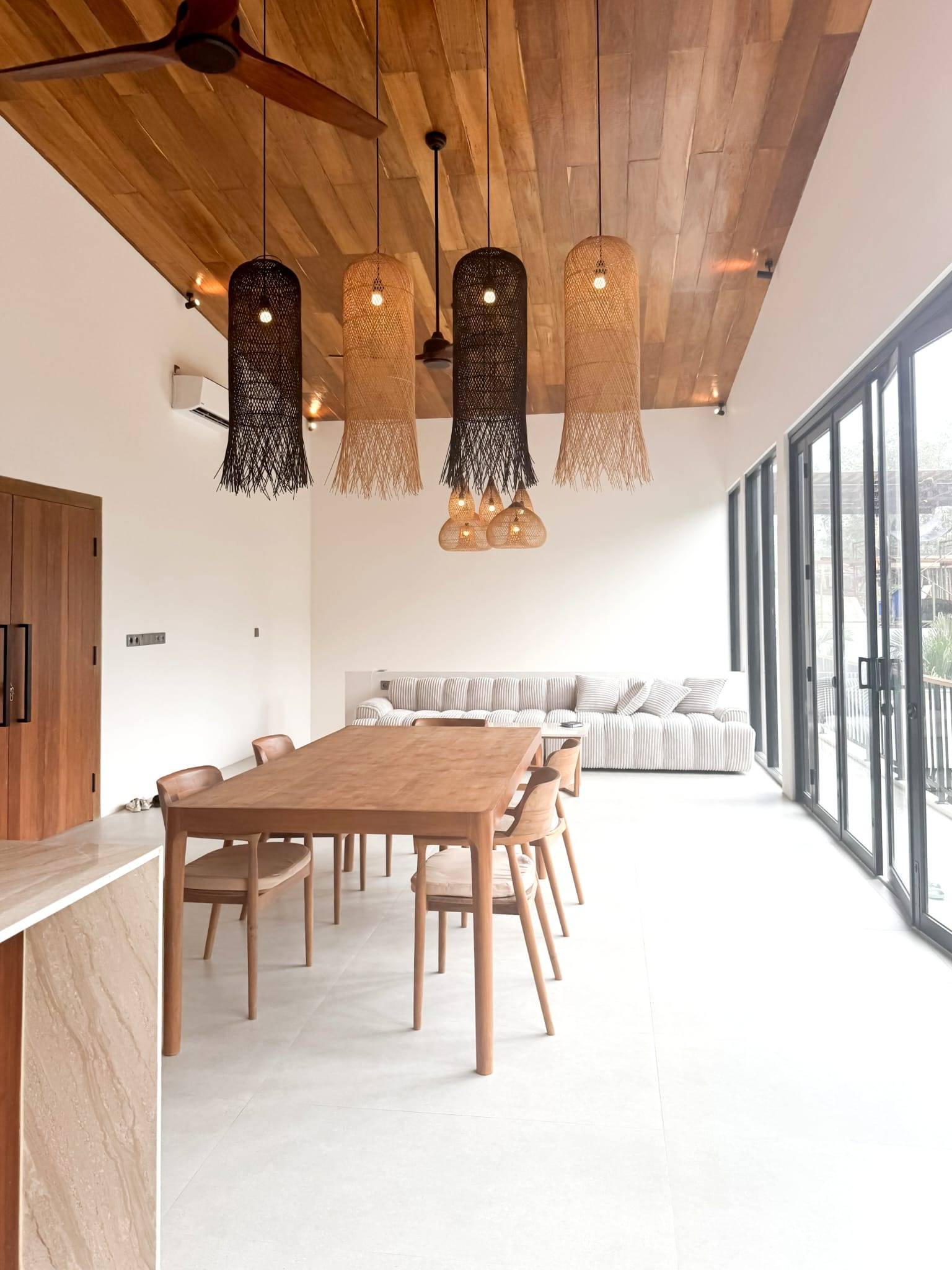 Open-plan interior of 4-bedroom villa in Tabanan, Bali