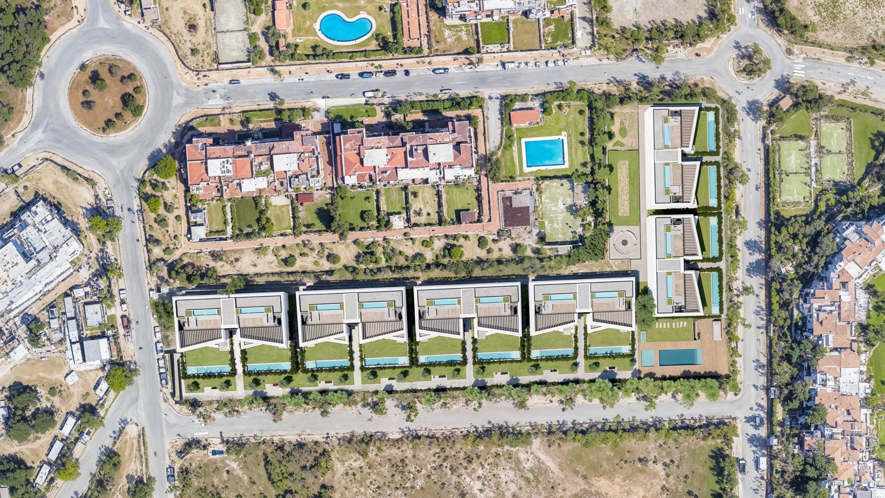 Building entrance lobby with lift access in new-build apartment block, Selwo, Estepona