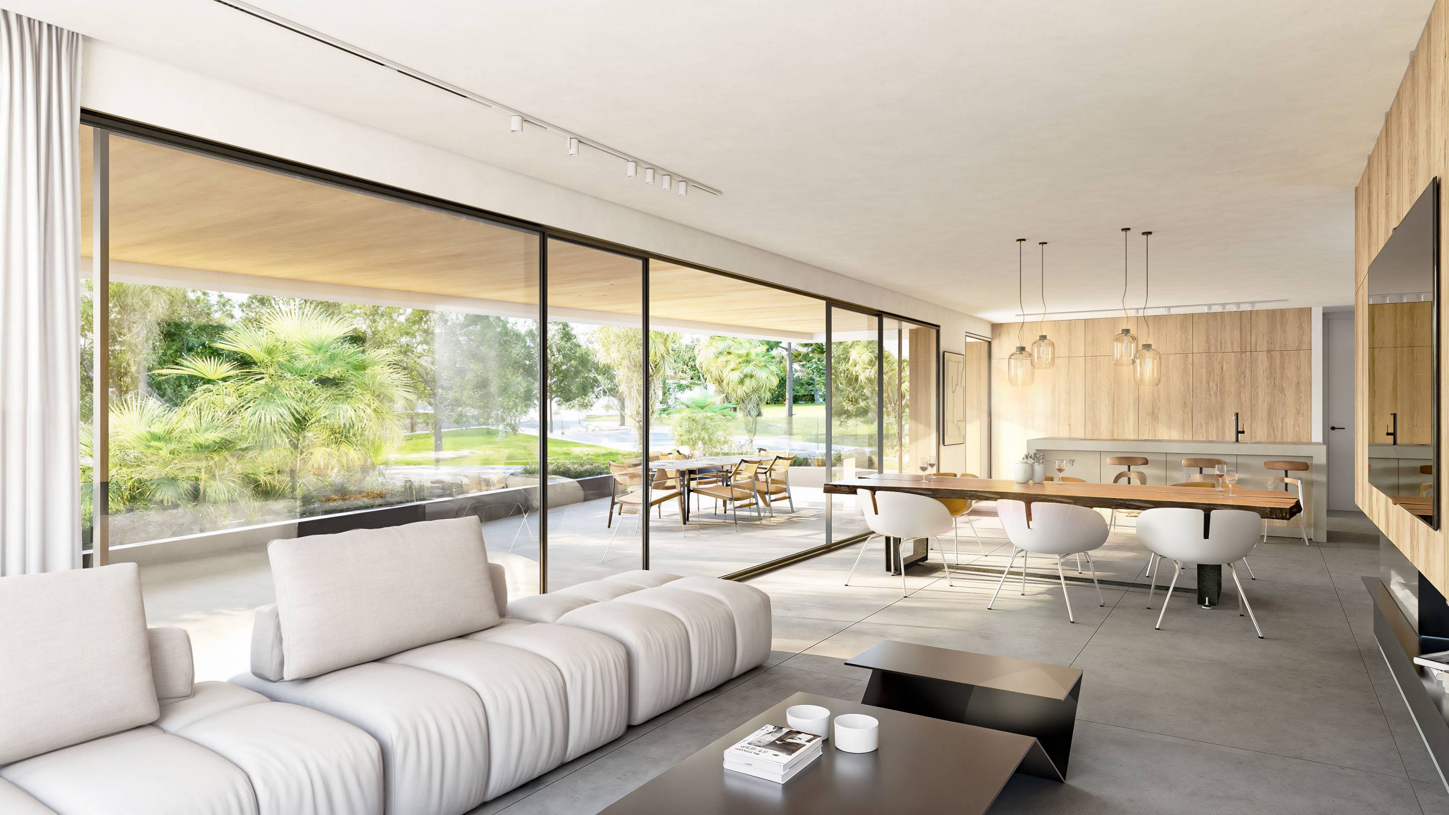 Main bedroom with floor-to-ceiling windows in new-build apartment on second floor, Selwo, Estepona