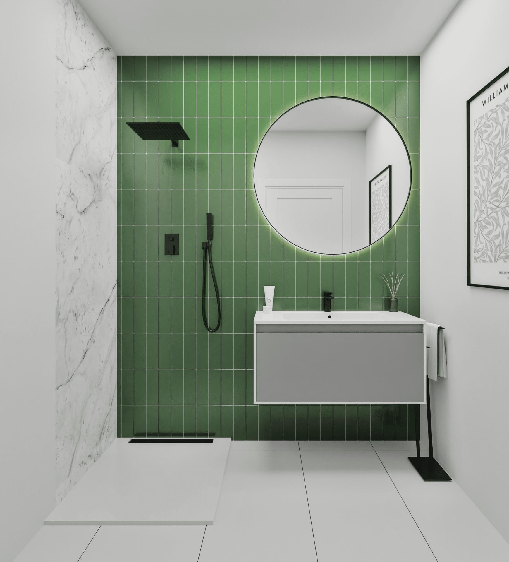 Bathroom with modern fittings in new-build apartment, Pueblo 9, San Miguel De Salinas
