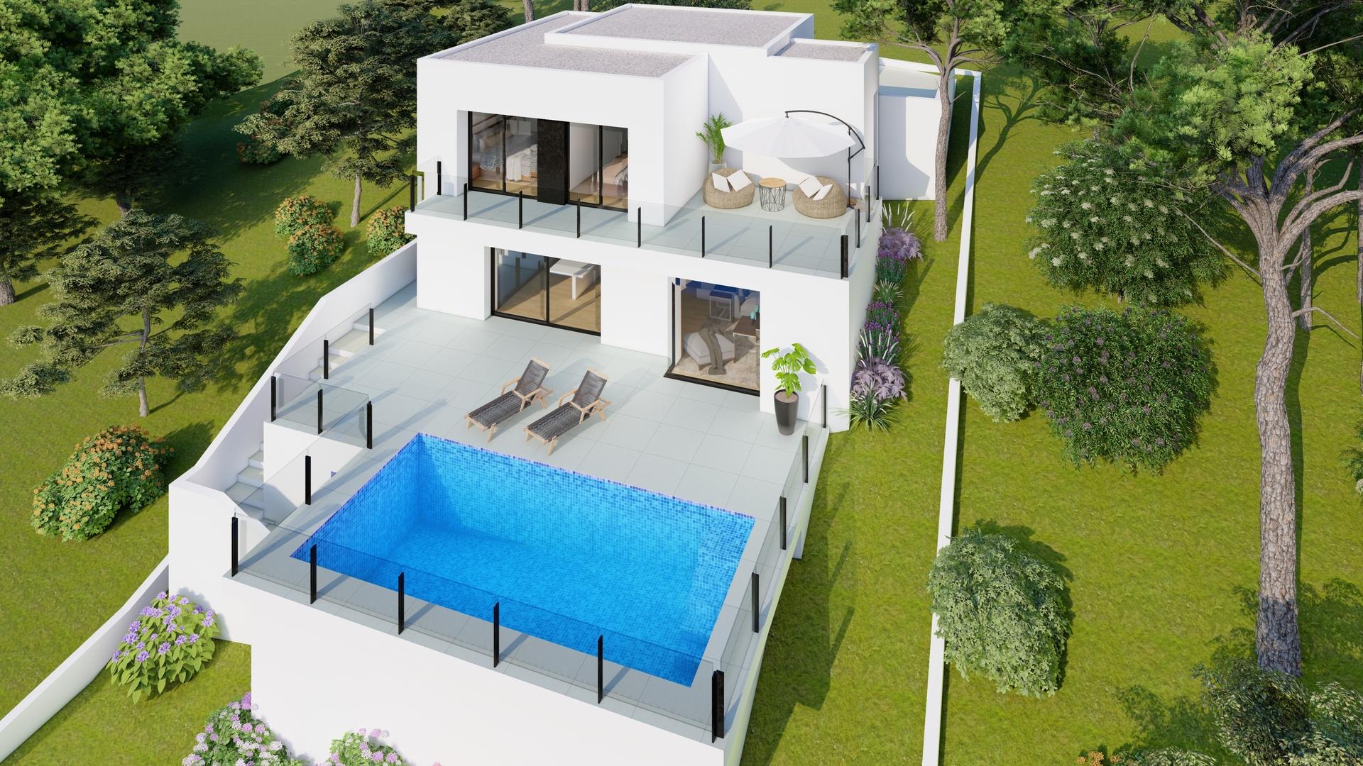 Floor plan or interior layout view, 2-bedroom new-build villa, Cumbres del Sol