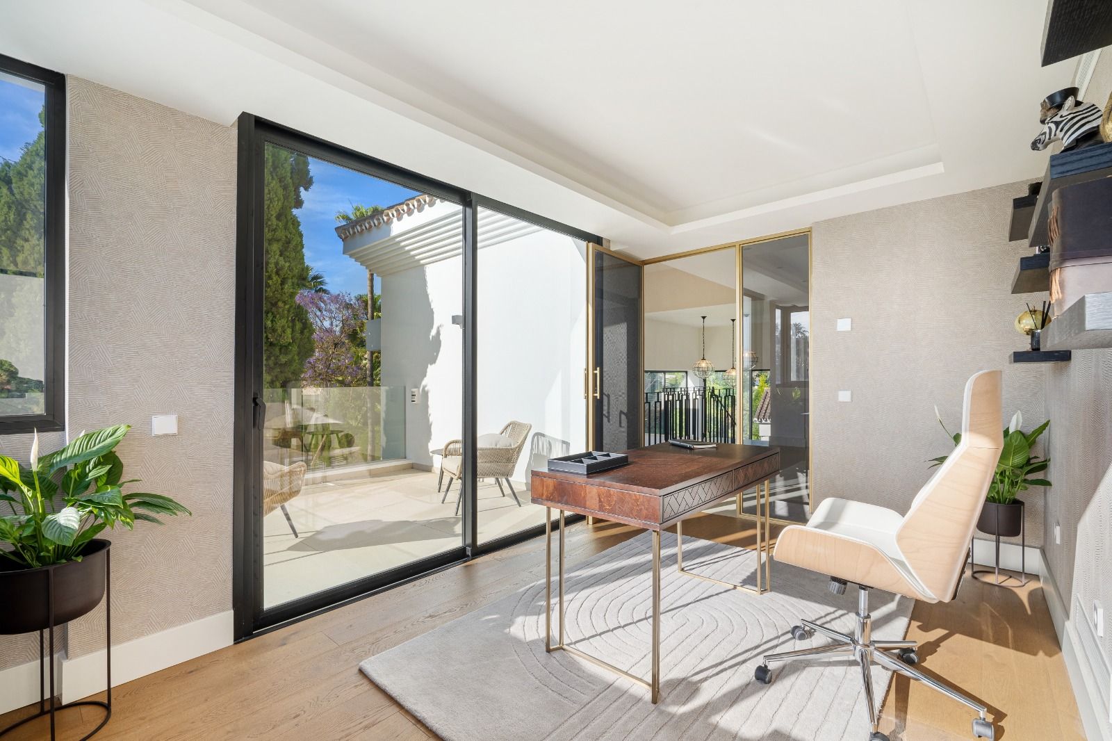 Upper-level landing in 6-bedroom new-build villa, Las Brisas, Marbella