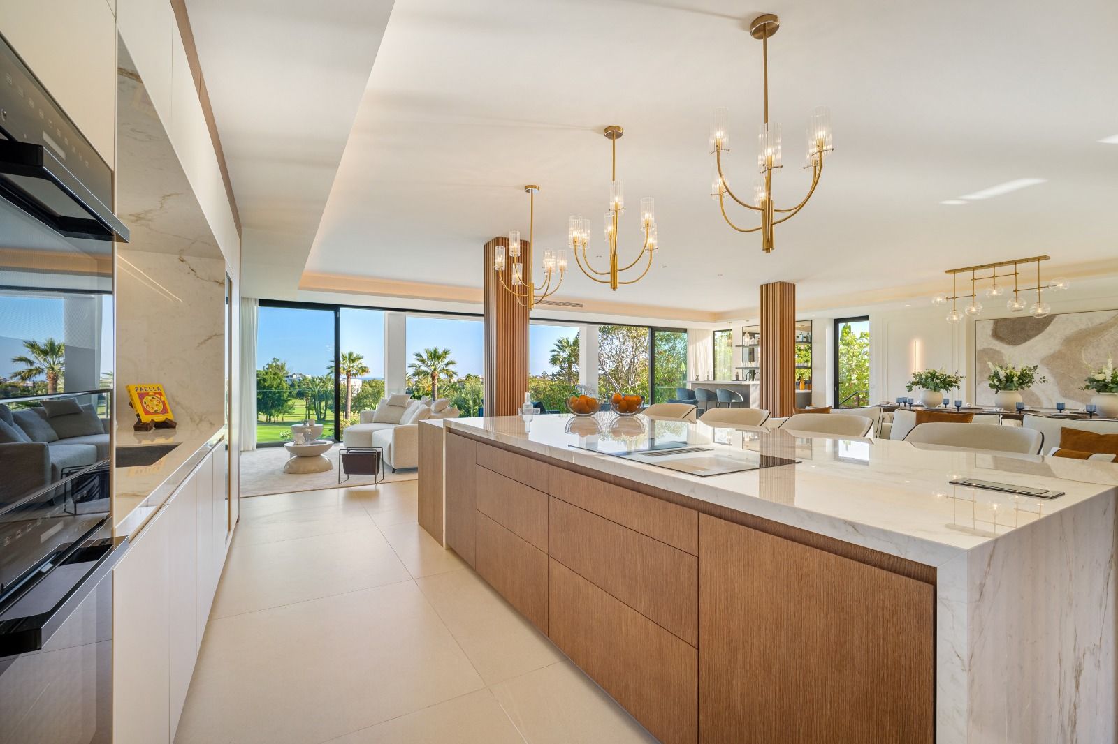 Roof terrace in 6-bedroom new-build villa, Las Brisas, Marbella