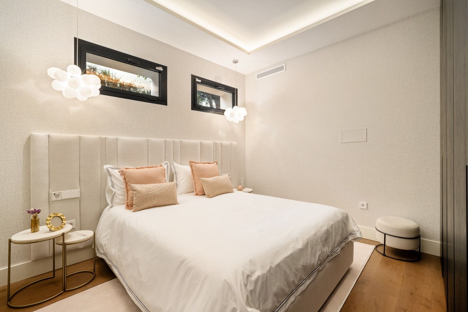 Double garage interior in 6-bedroom new-build villa, Las Brisas, Marbella
