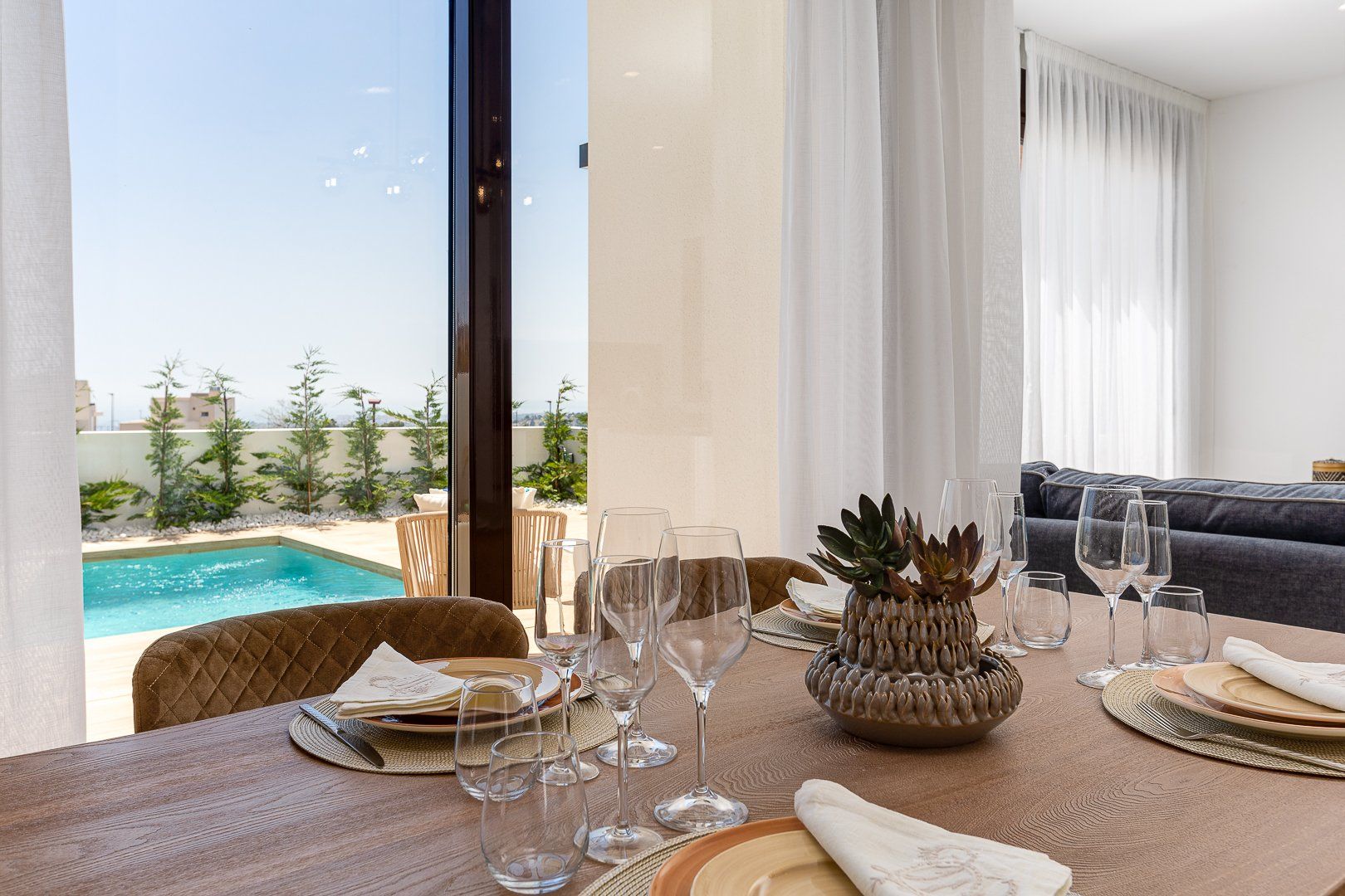 Architectural render of new-build villa exterior, Golf Bahía, Finestrat