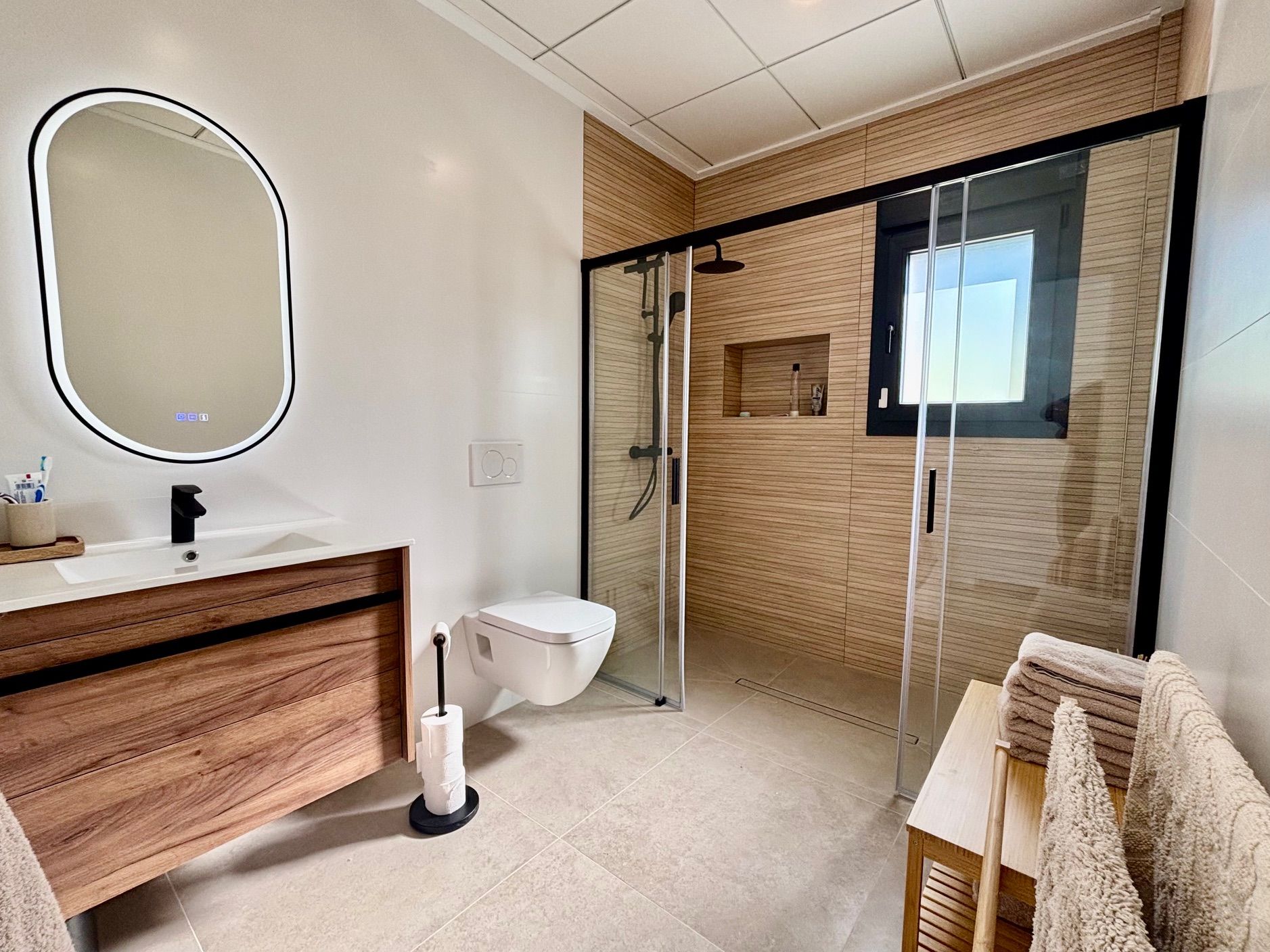 Main bedroom in 3-bedroom single-storey new-build villa in Rafal
