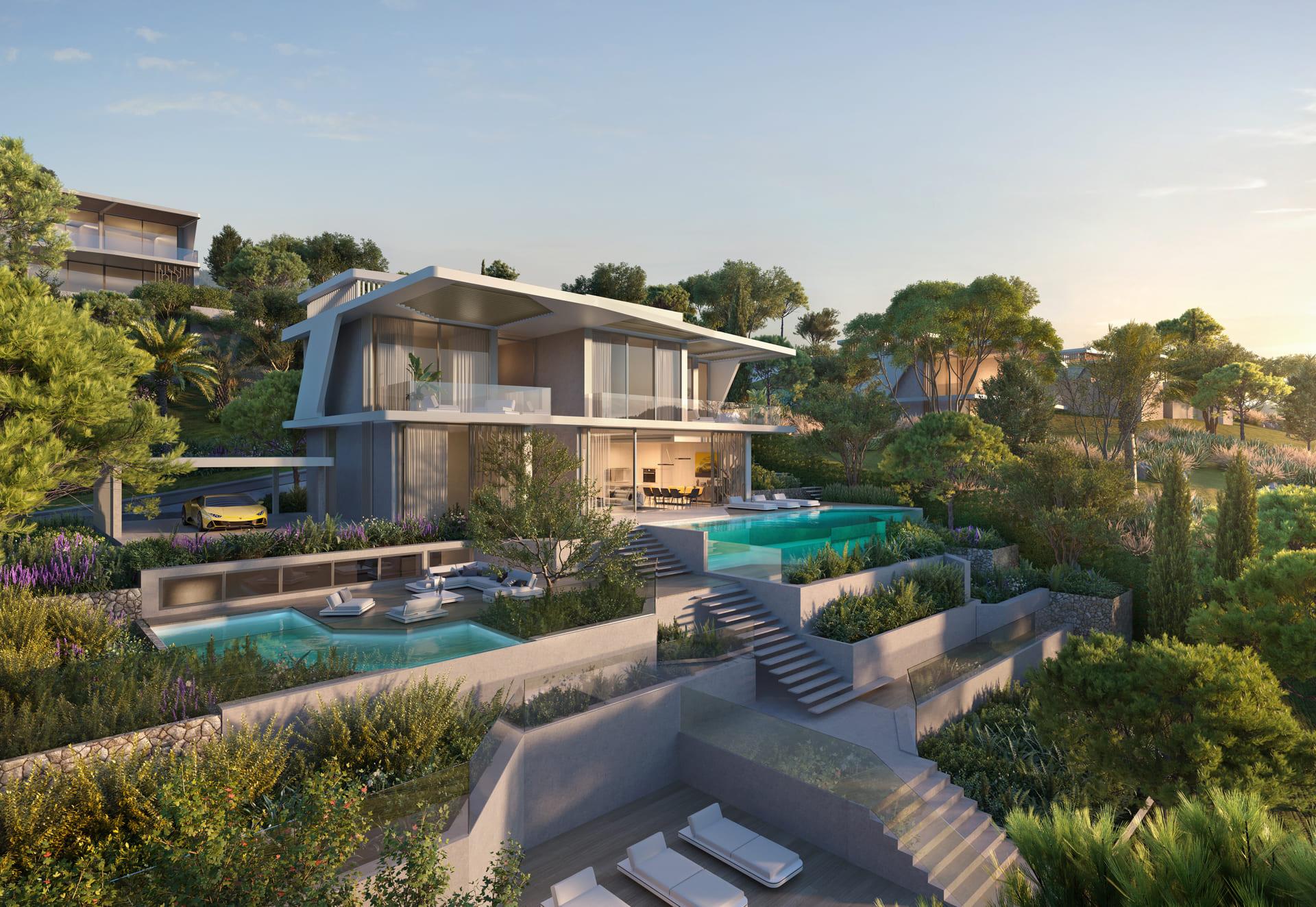 Upper floor plan of new-build villa, El Paraíso, Benahavis