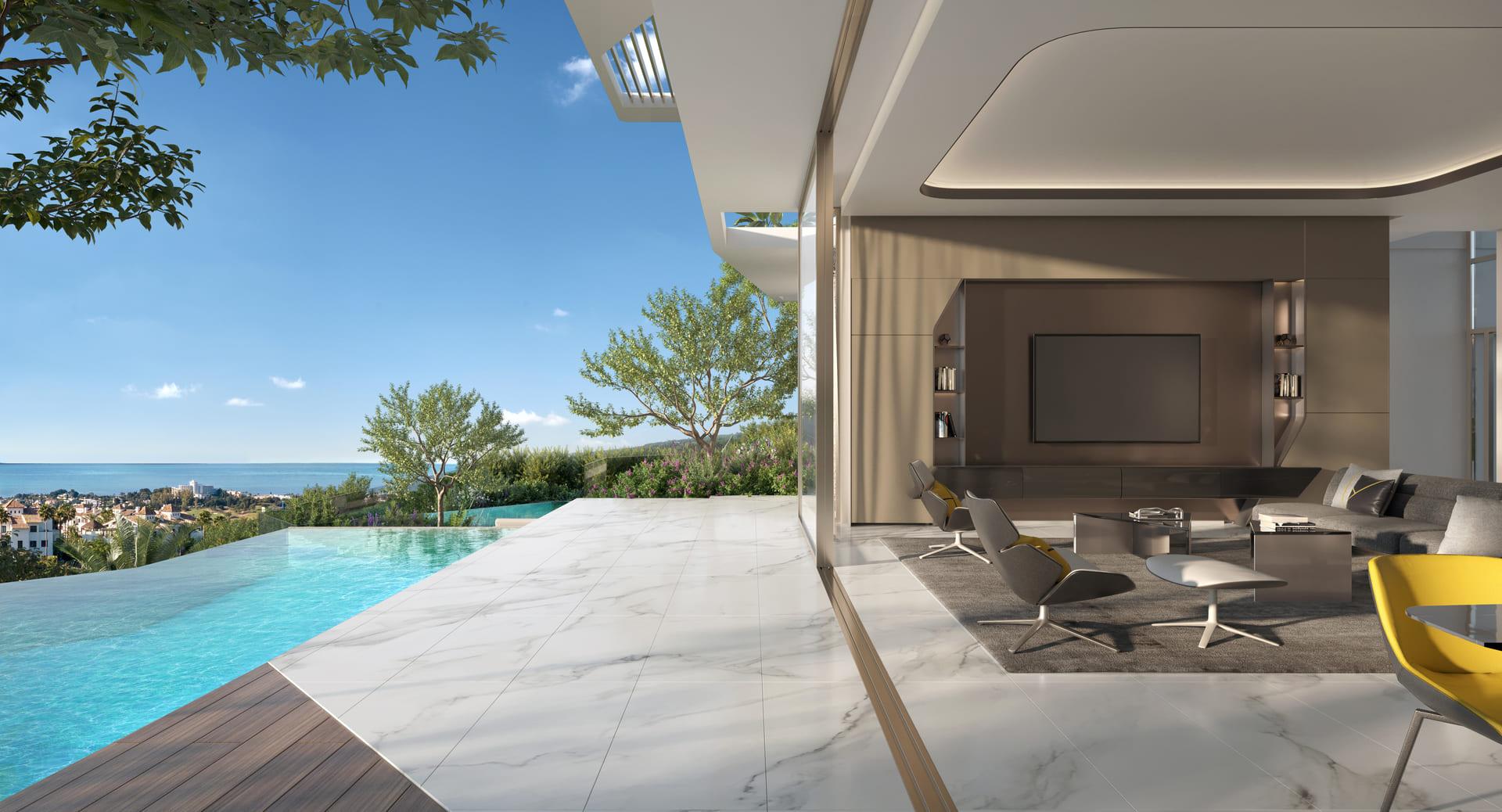 Fitted kitchen in 680m² new-build villa, El Paraíso, Benahavis