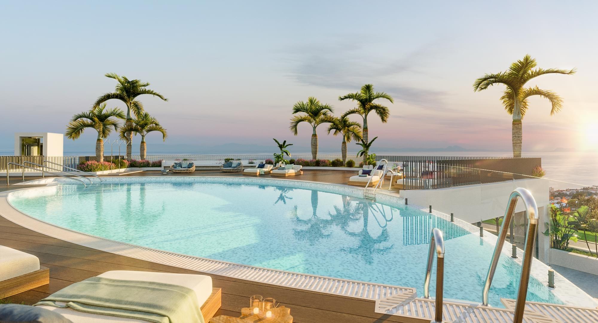 Main bedroom in 3-bedroom new-build penthouse, Alto de los Monteros, Marbella