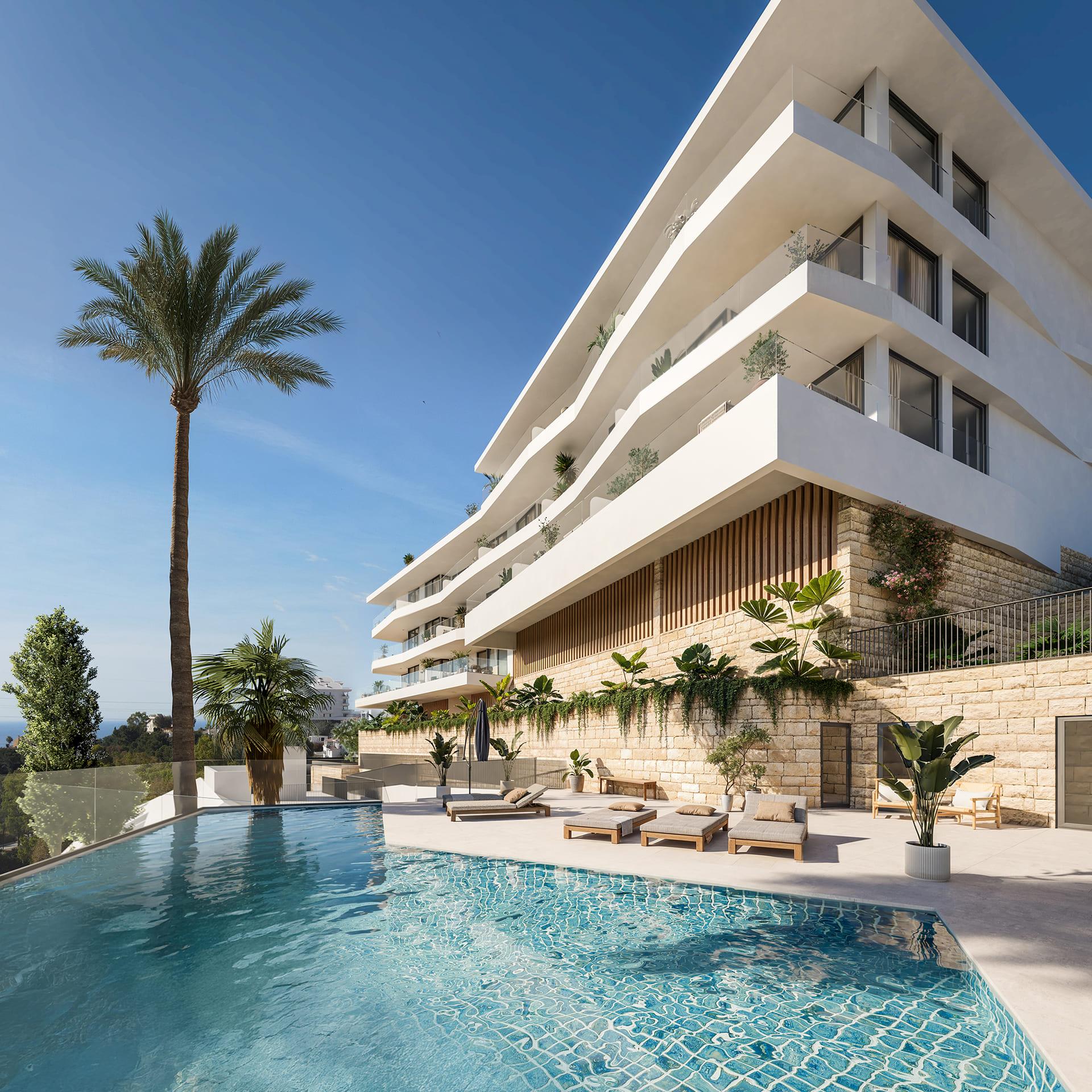 Kitchen with fitted units in top-floor penthouse, Torreblanca del Sol