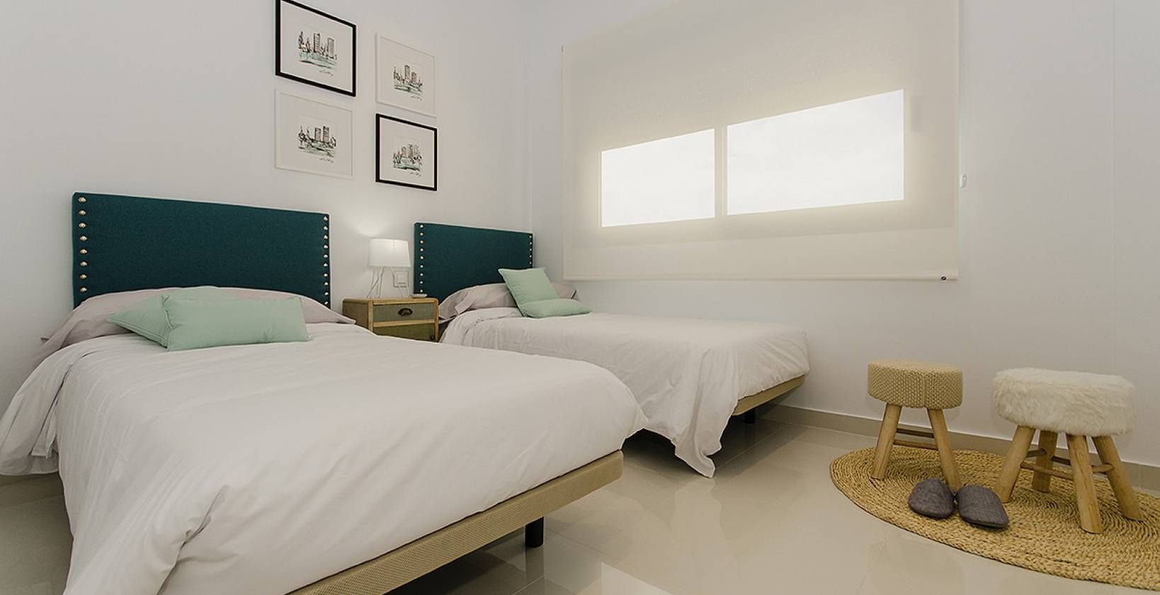 Bathroom with tiling in new-build 4-bedroom villa, Campoamor, Orihuela Costa