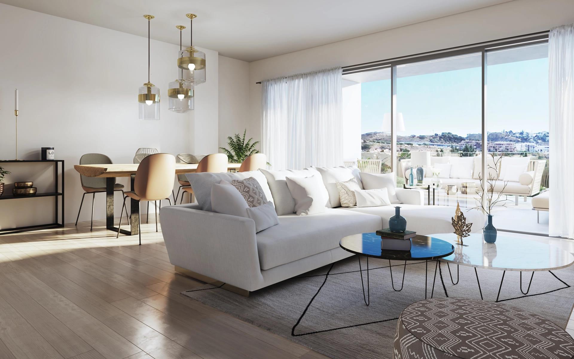 Entrance lobby with lift access in new-build apartment development, La Cala de Mijas