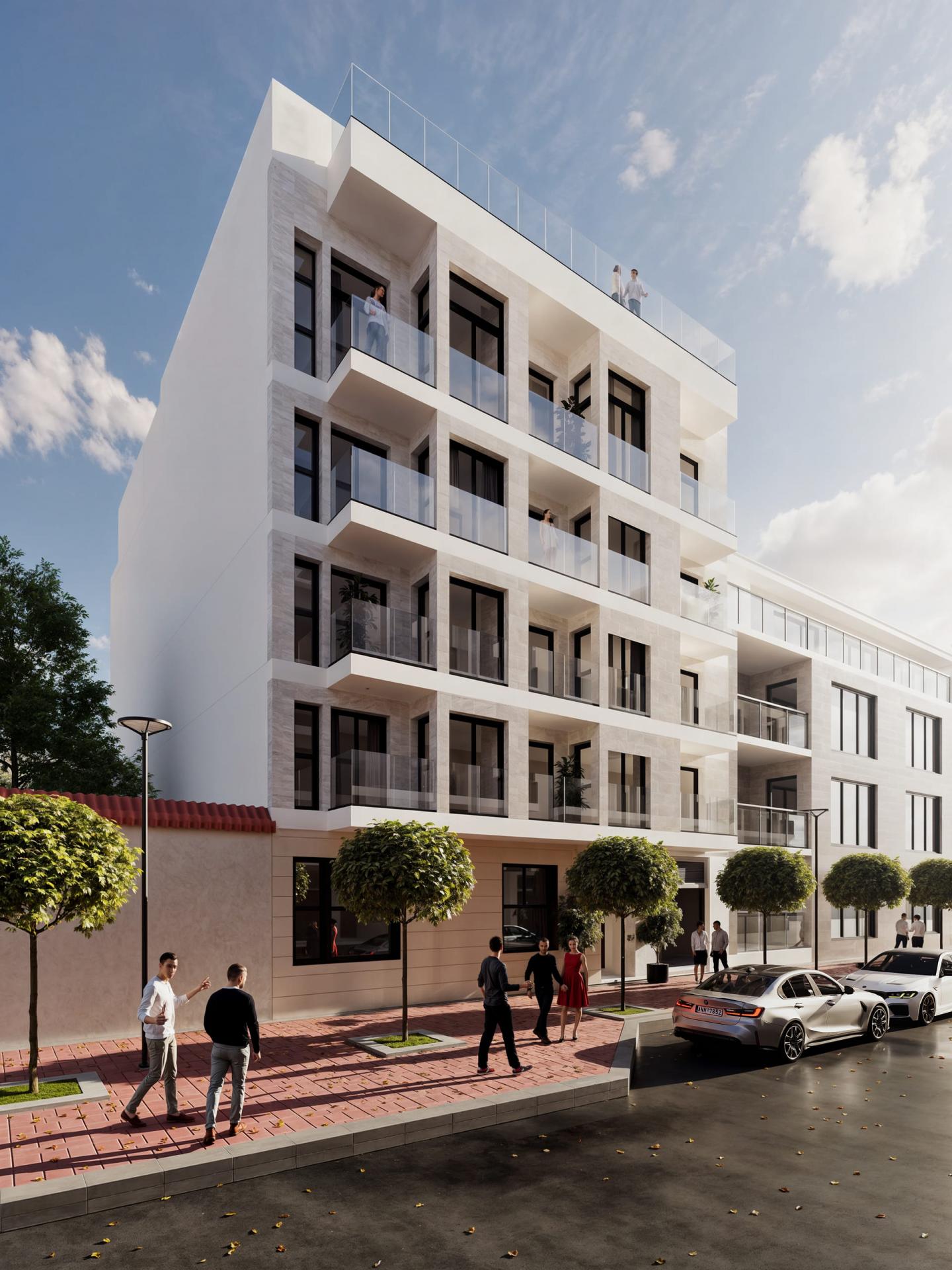 Building entrance and lobby, new-build development, Centro, Guardamar Del Segura