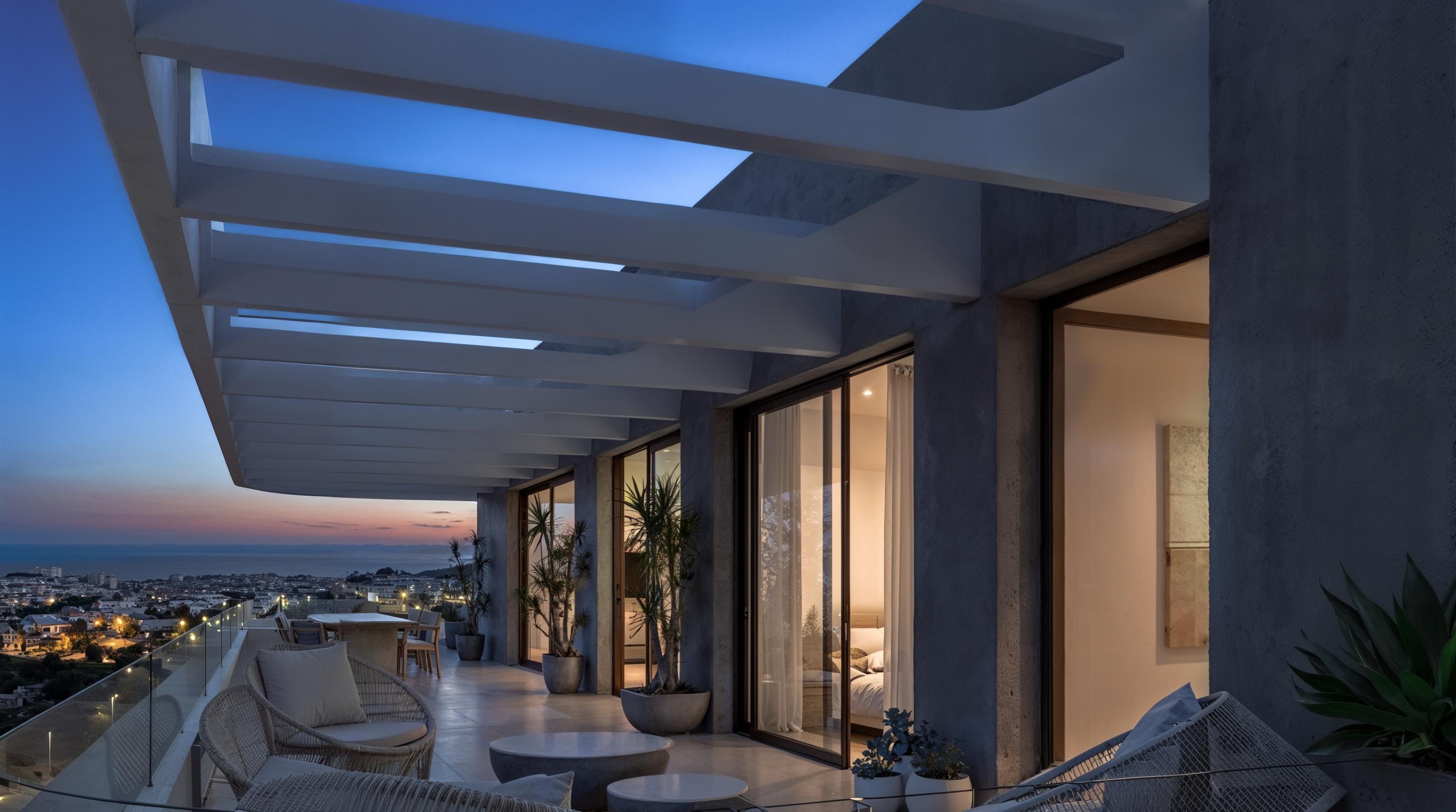 Porcelain tile flooring detail in living area, penthouse, Parque Central