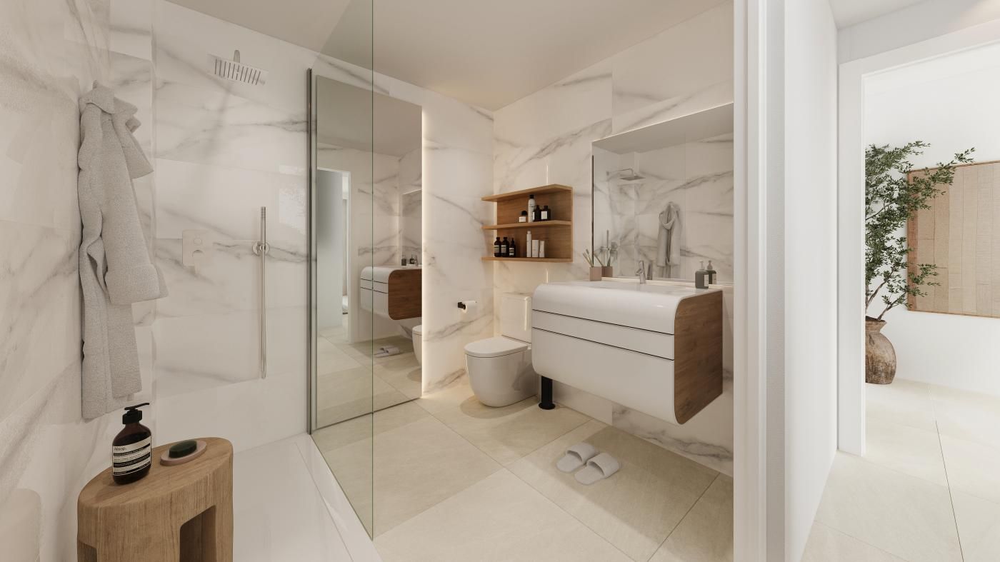 Paddle court in communal facilities, new-build development, Mijas