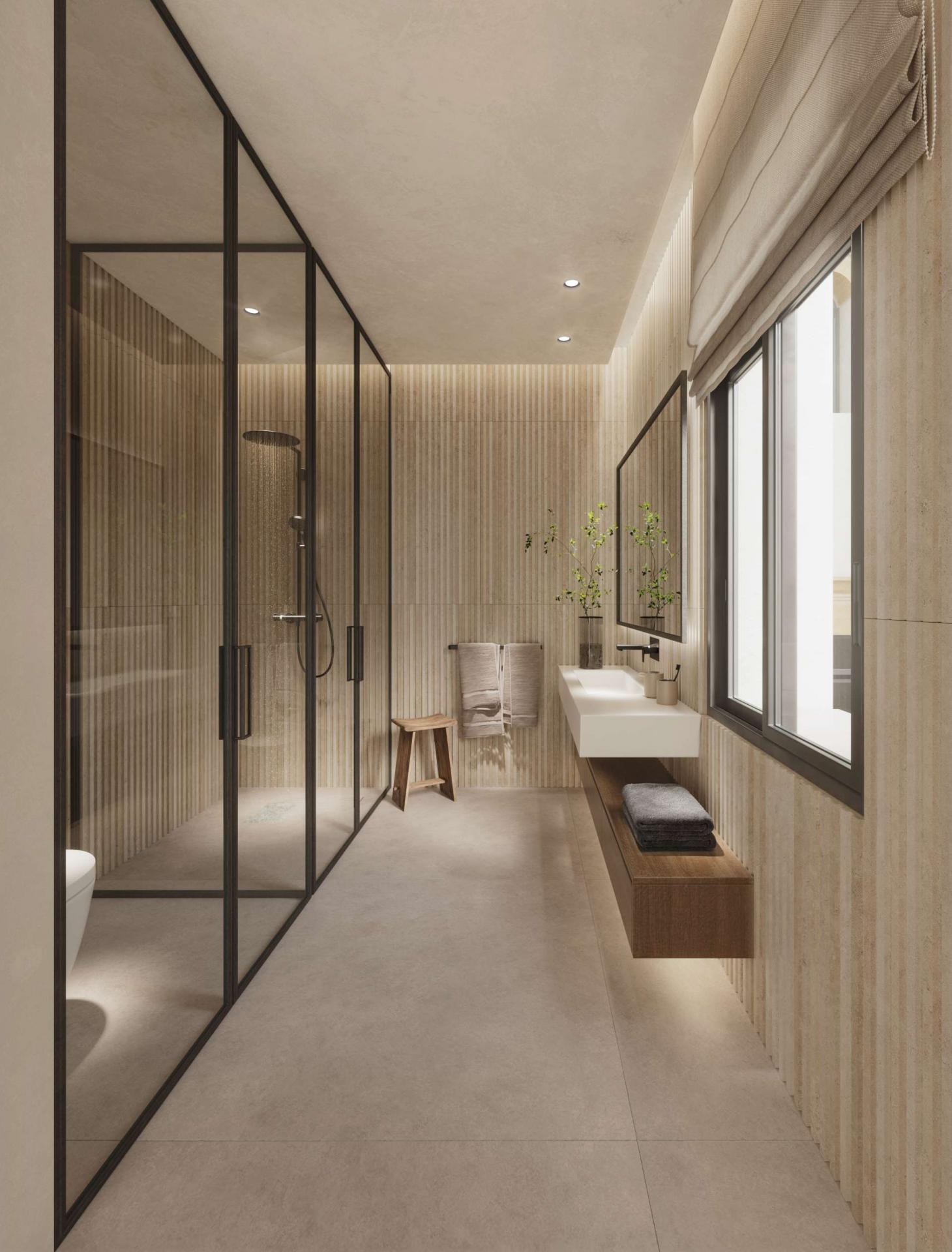 En-suite bathroom in 3-bedroom new-build apartment, Malagueta-Monte Sancha, Málaga