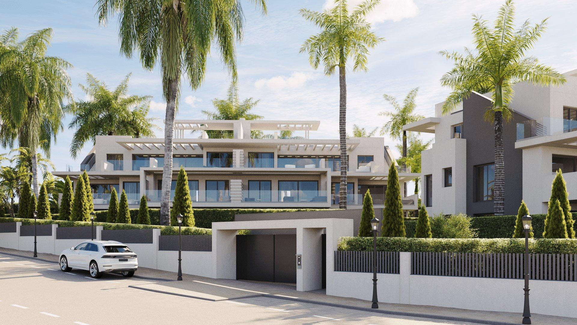 Kitchen with fitted units in new-build apartment, Azata Golf Estepona Oeste