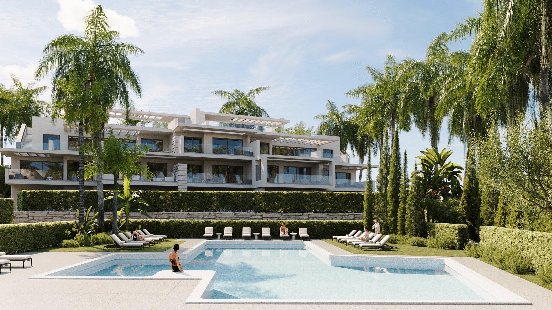 Second bedroom in ground-floor apartment, Azata Golf Estepona Oeste