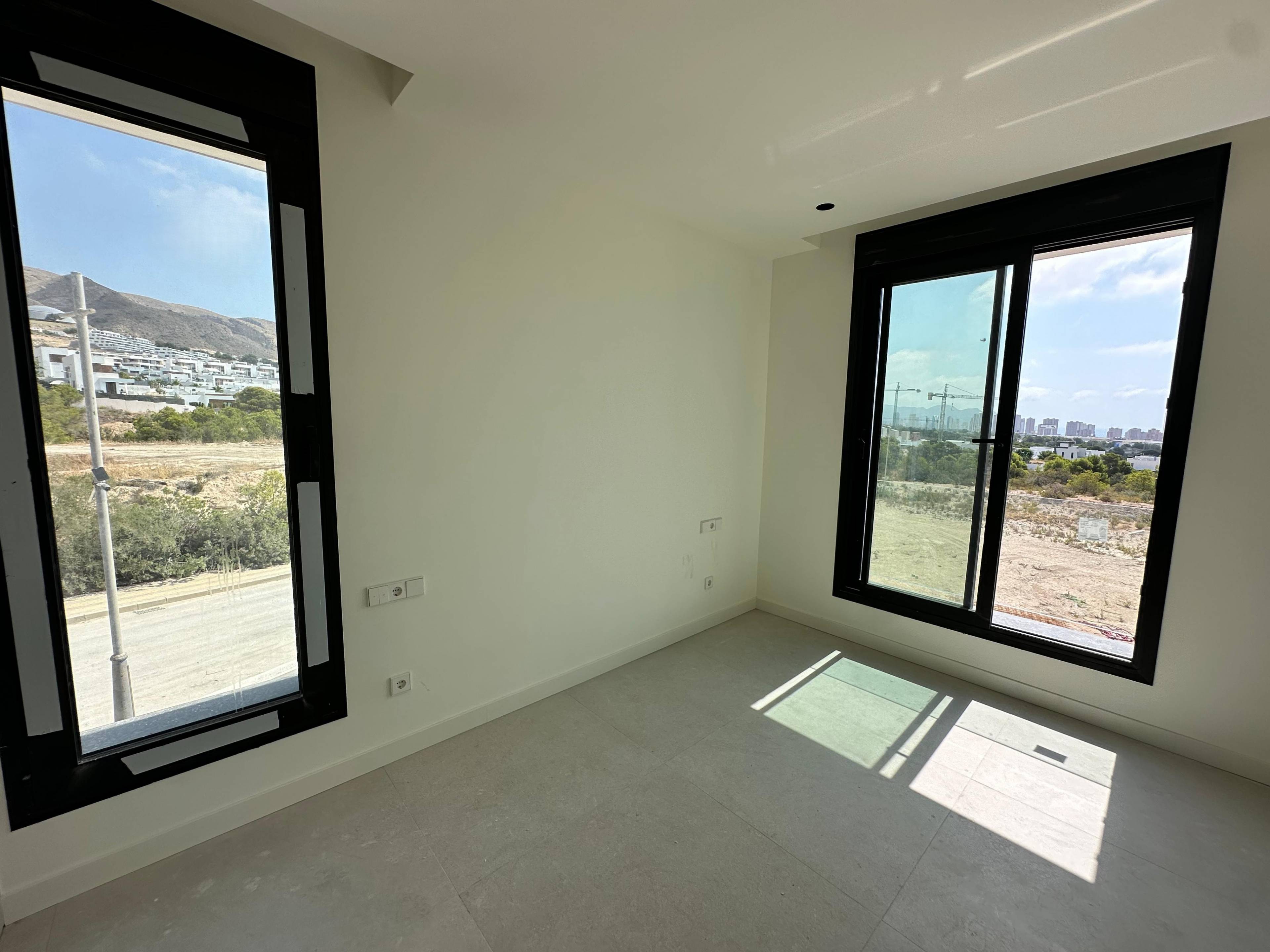 Living room with large windows in 4-bedroom villa, Campana Garden, Finestrat