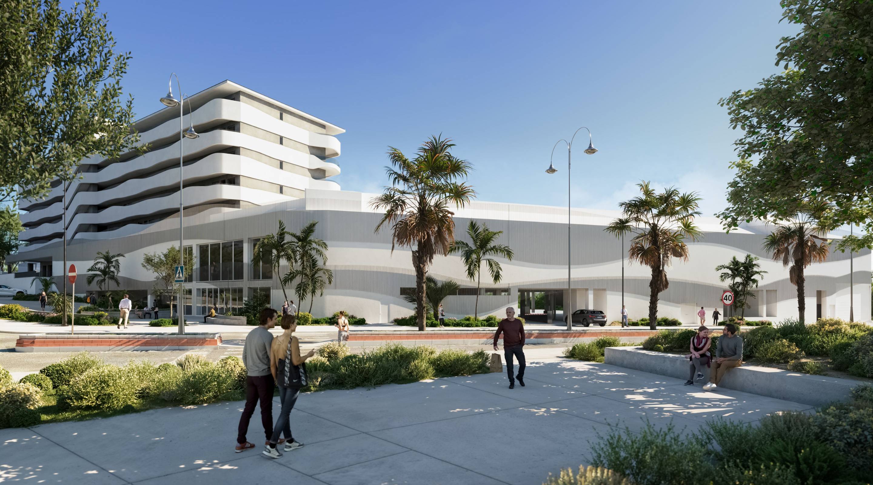 Communal pool in new-build development, La Calerita, Fuengirola