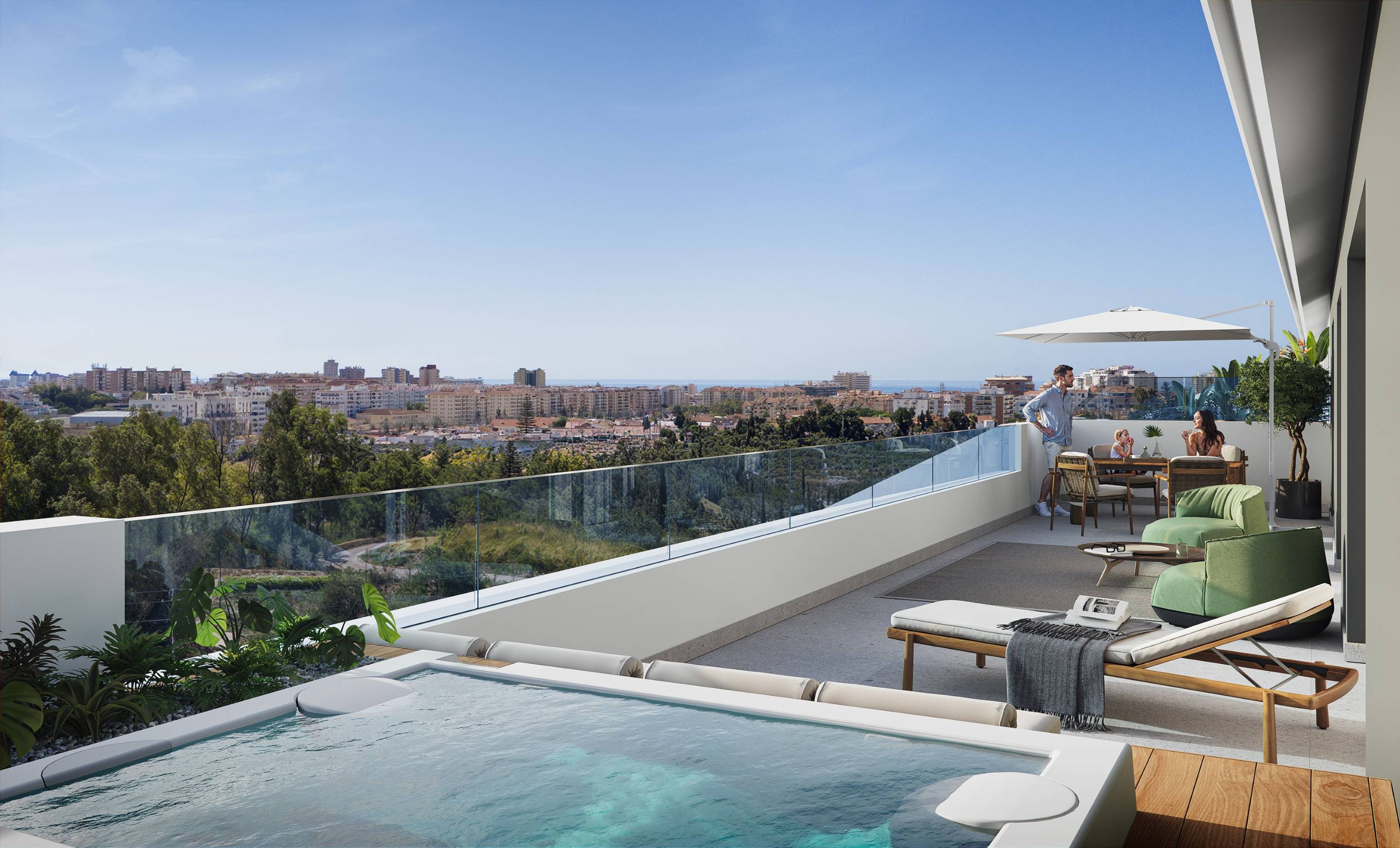 Landscaped communal gardens of residential development, La Calerita, Fuengirola